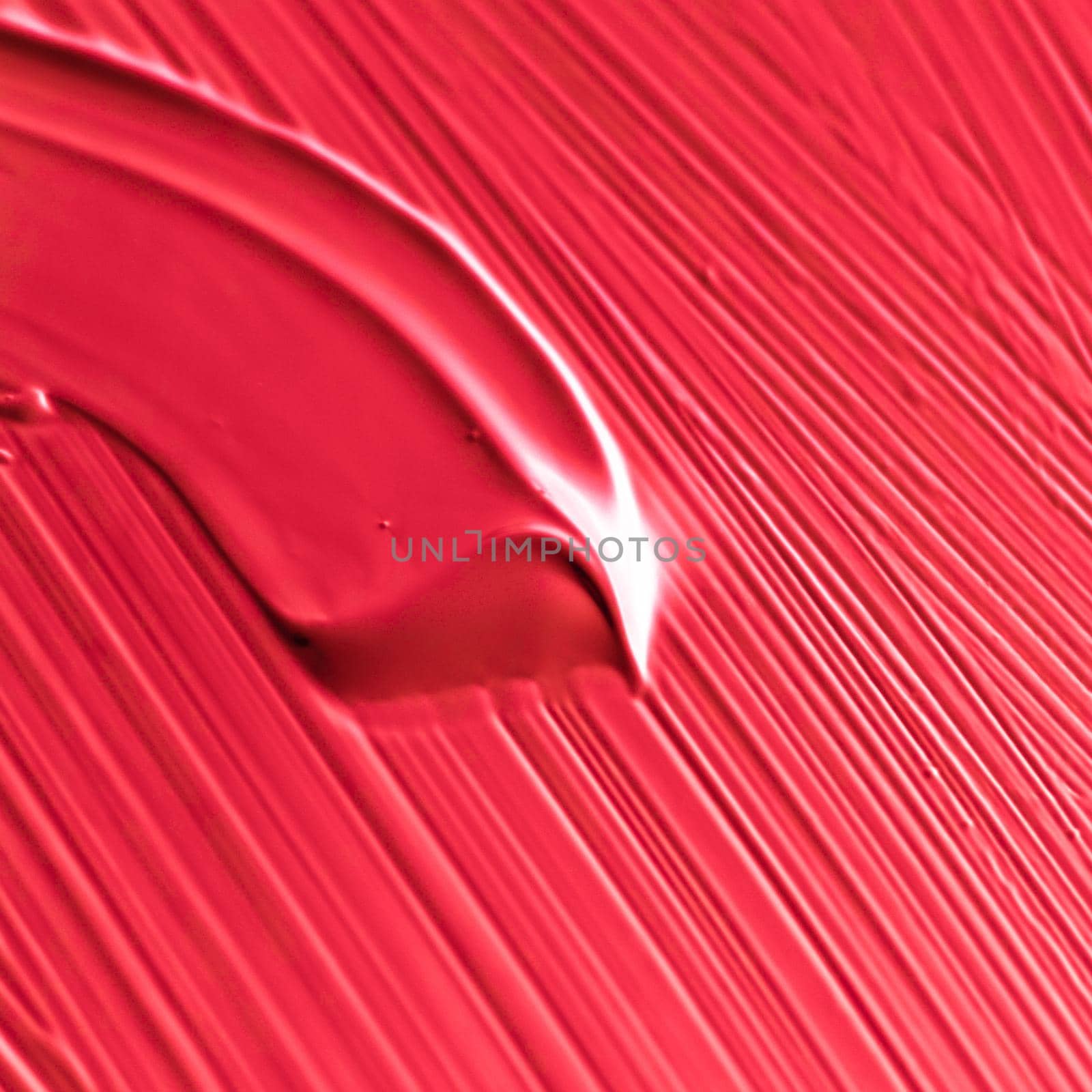 Art, branding and makeup concept - Cosmetics abstract texture background, red acrylic paint brush stroke, textured cream product as make-up backdrop for luxury beauty brand, holiday banner design