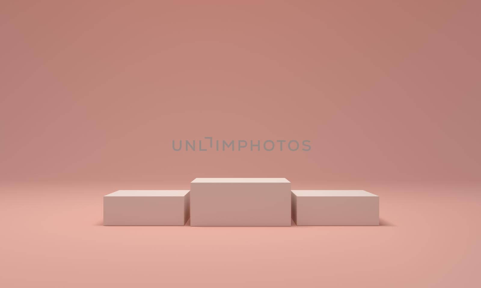 podium on pink modern living room. Success concept. by ImagesRouges