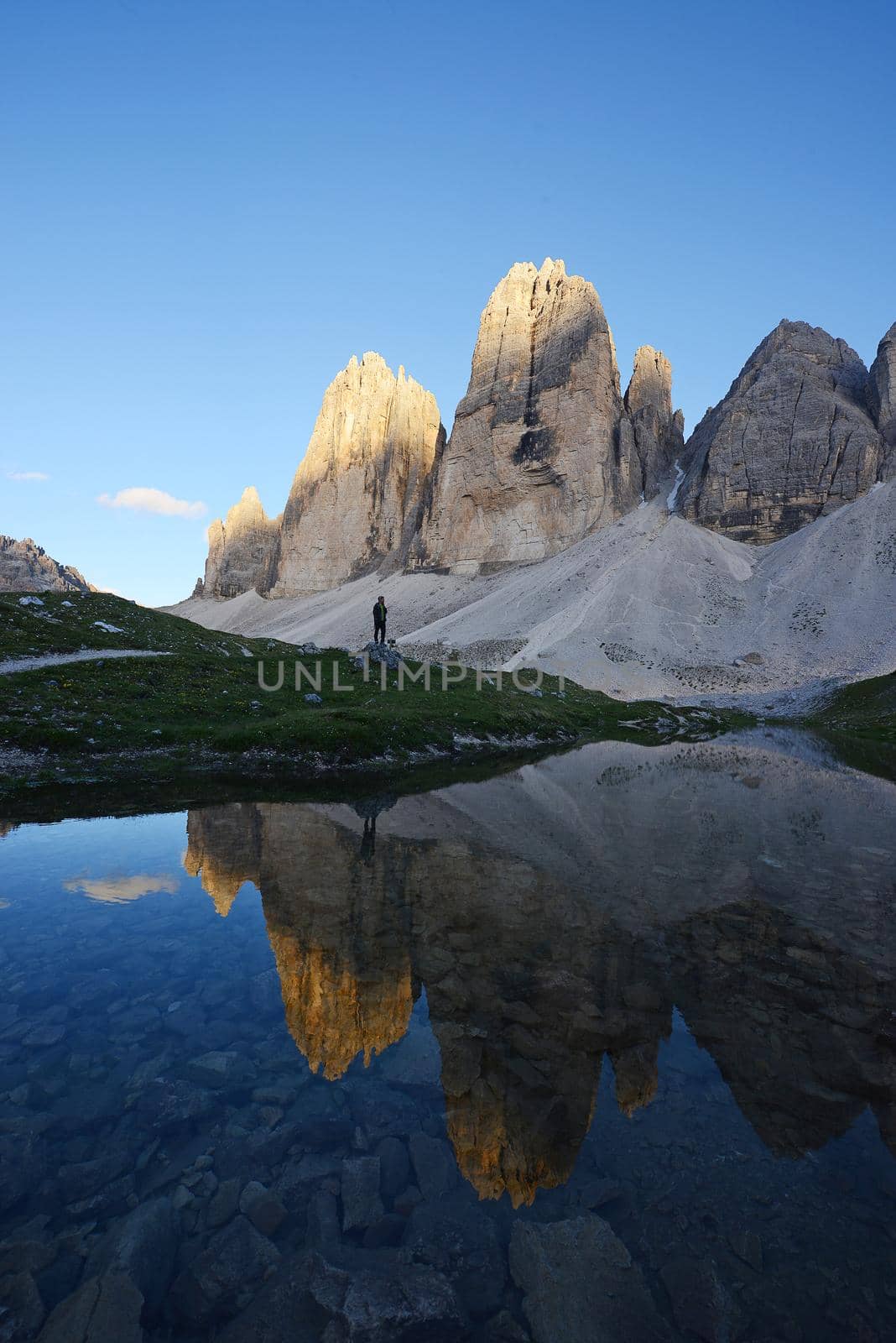 Tre Cime in Dolomite mountain in Italy