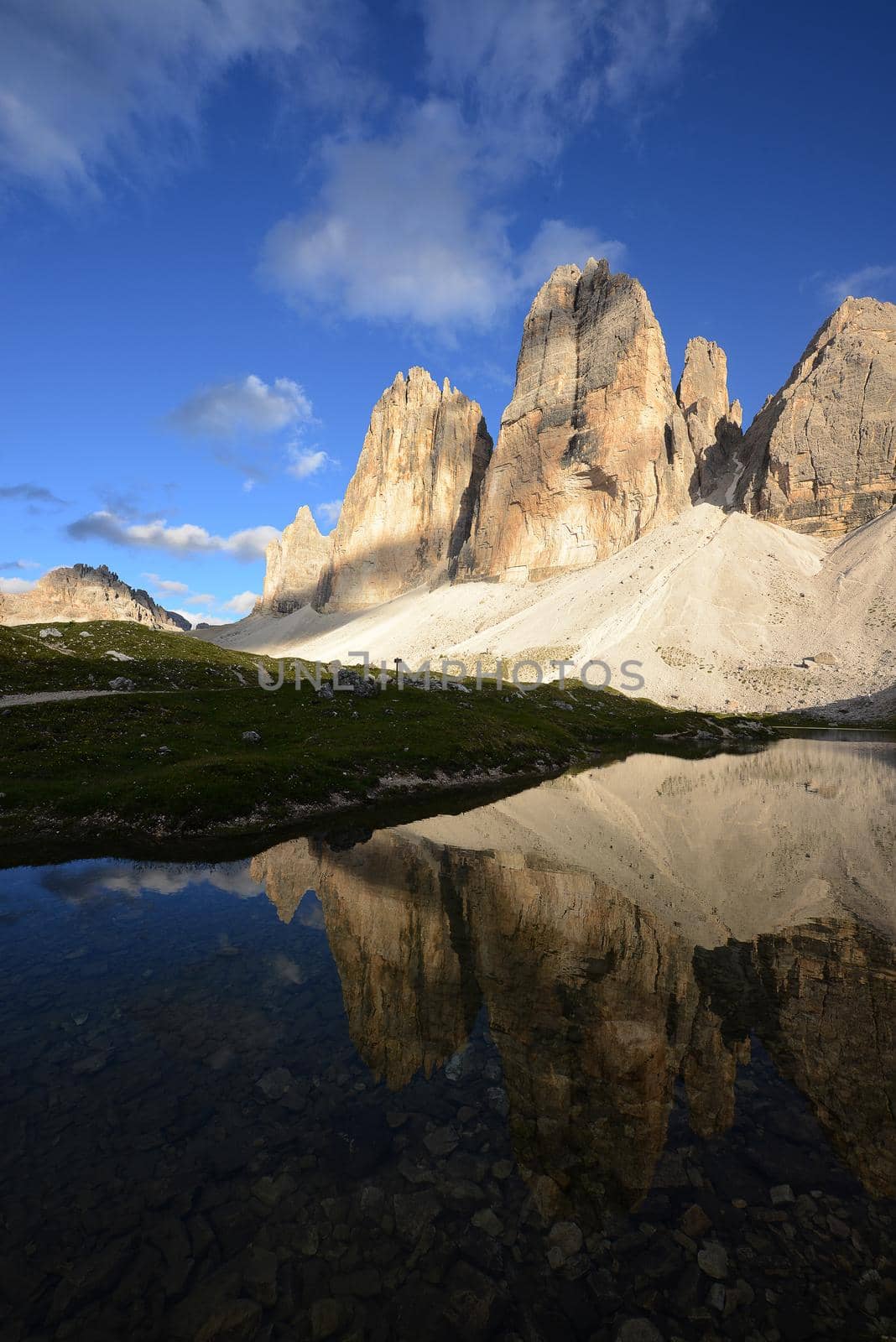 Tre Cime in Dolomite mountain in Italy