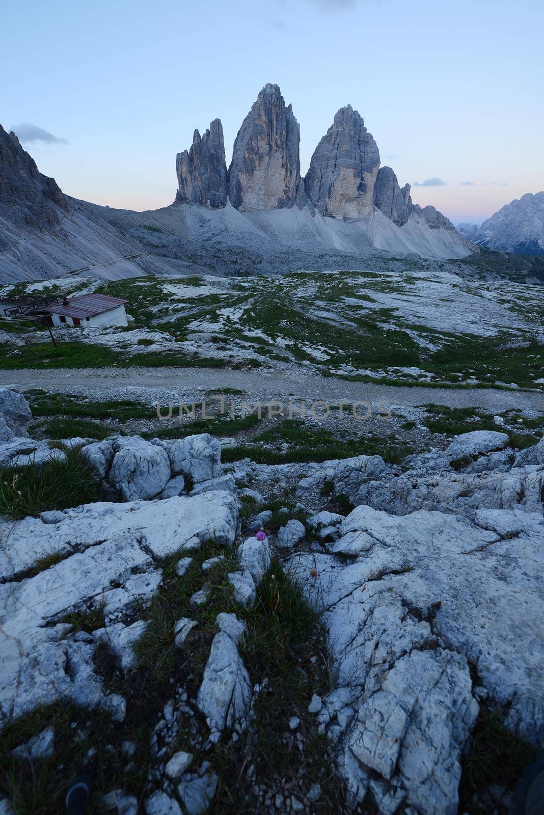 Tre Cime in Dolomite mountain in Italy