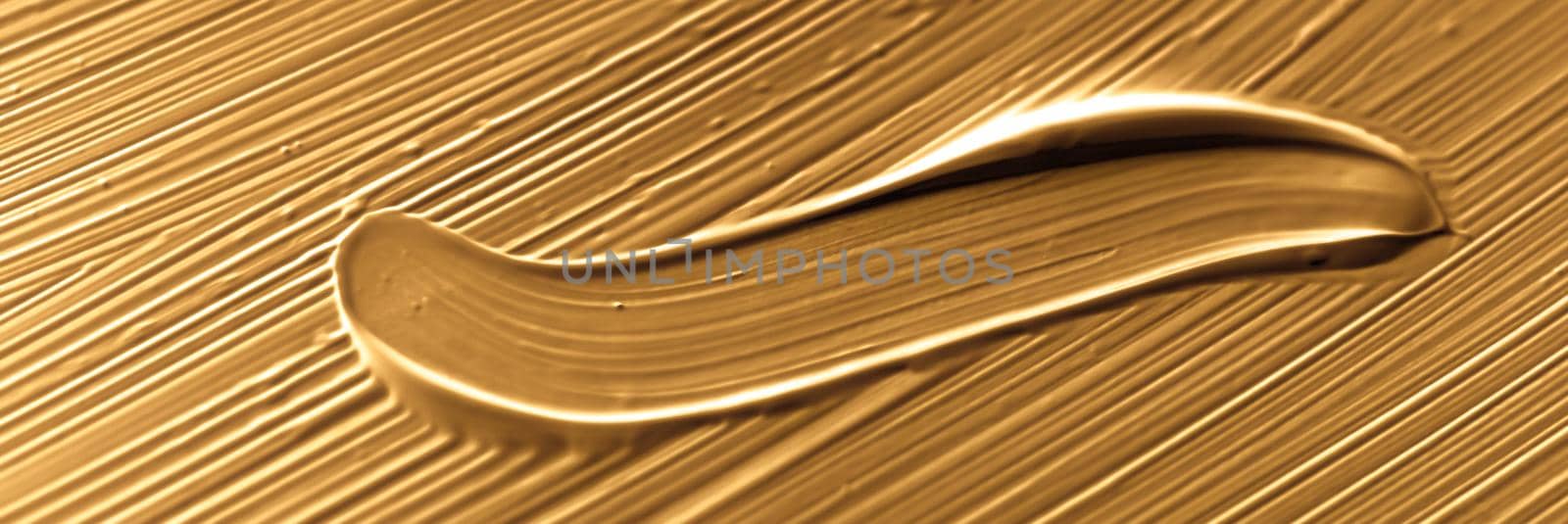 Art, branding and makeup concept - Cosmetics abstract texture background, golden acrylic paint brush stroke, textured cream product as make-up backdrop for luxury beauty brand, holiday banner design
