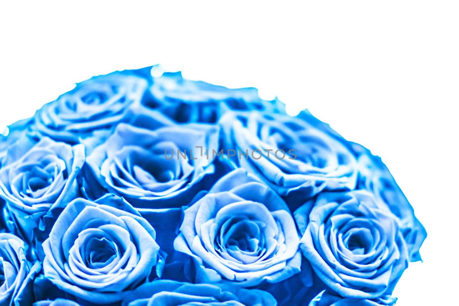 Blooming rose, flower blossom and Valentines Day gift concept - Glamour luxury bouquet of blue roses, flowers in bloom as floral holiday background