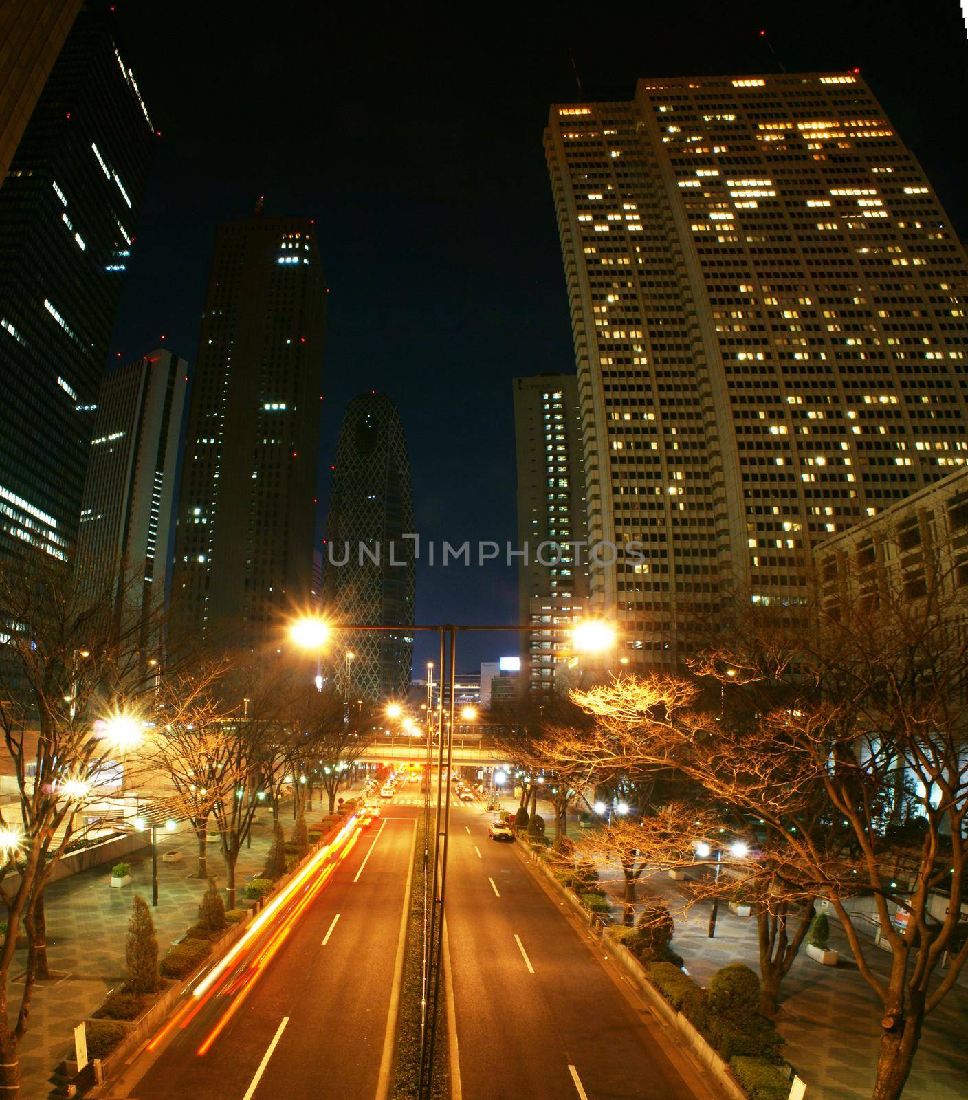 Night view of Shinjuku. Shooting Location: Tokyo metropolitan area