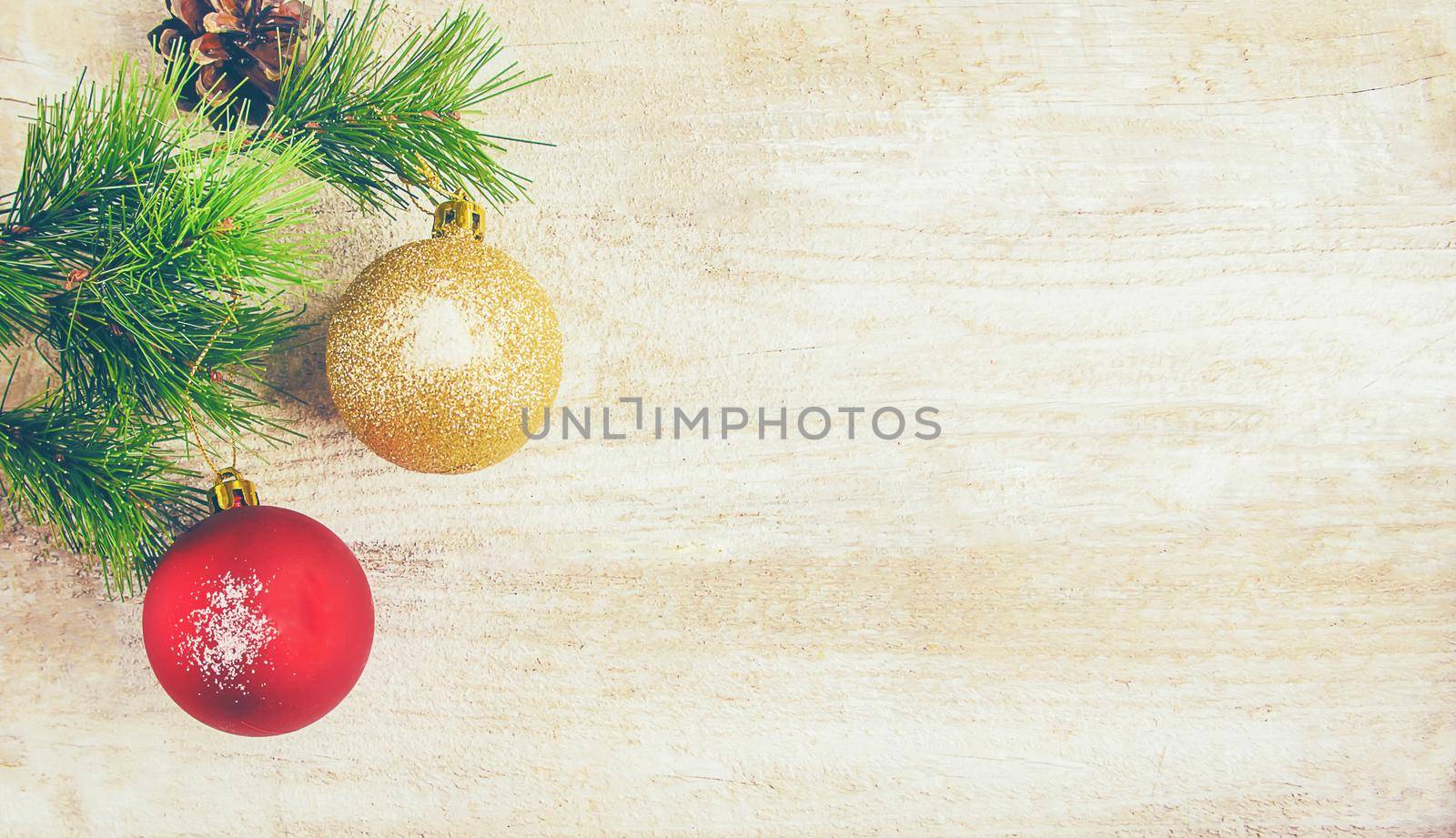 Christmas background. Selective focus. Holidays and evenys.