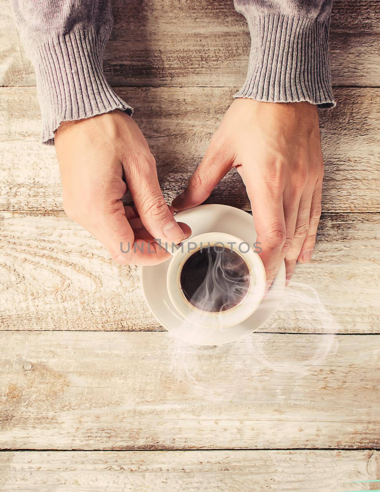 A cup of coffee. Selective focus. Couple. Drink.