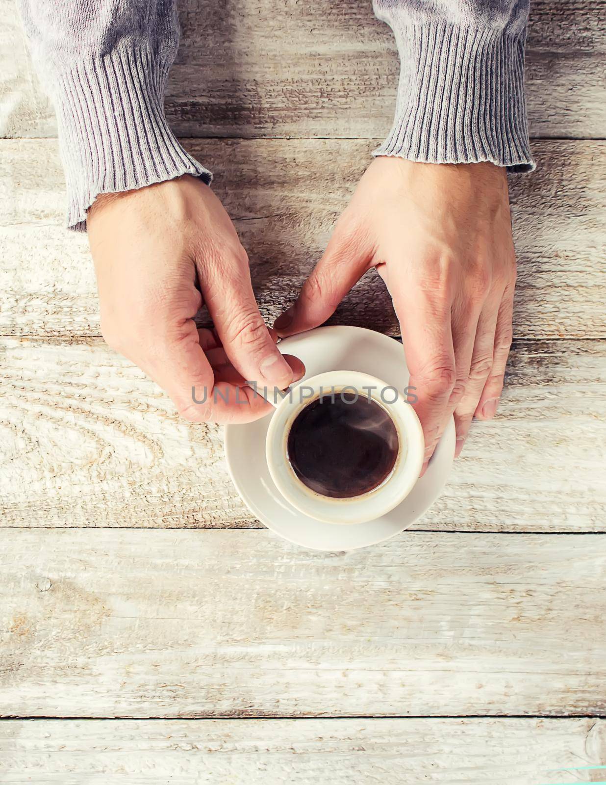 A cup of coffee. Selective focus. Couple. by yanadjana