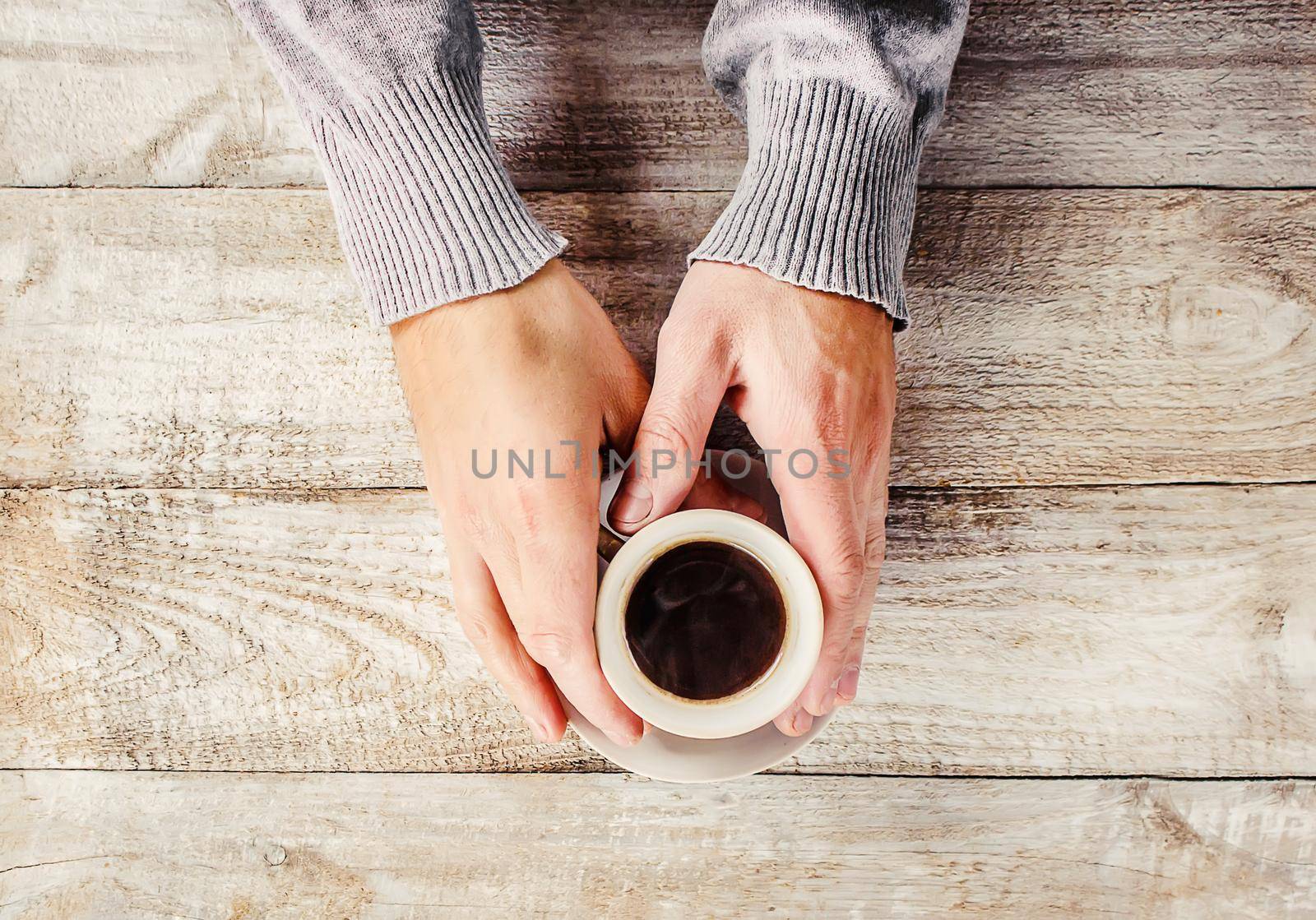 A cup of coffee. Selective focus. Couple. by yanadjana