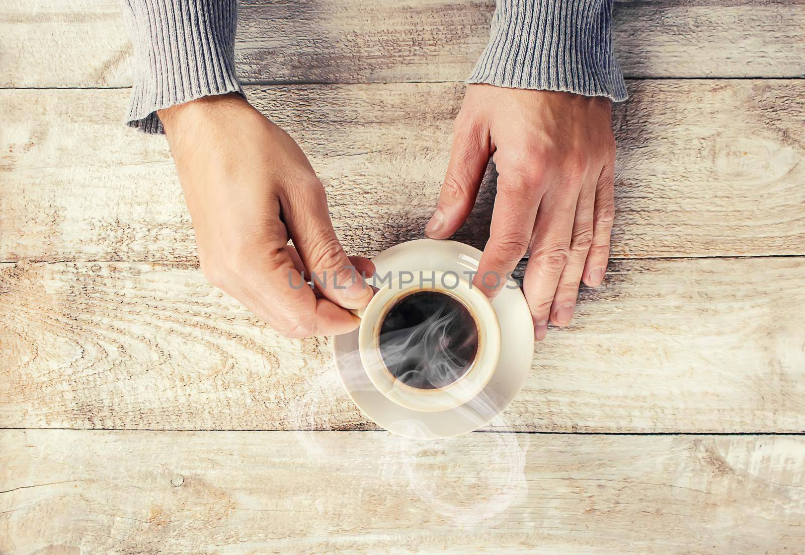 A cup of coffee. Selective focus. Couple. by yanadjana