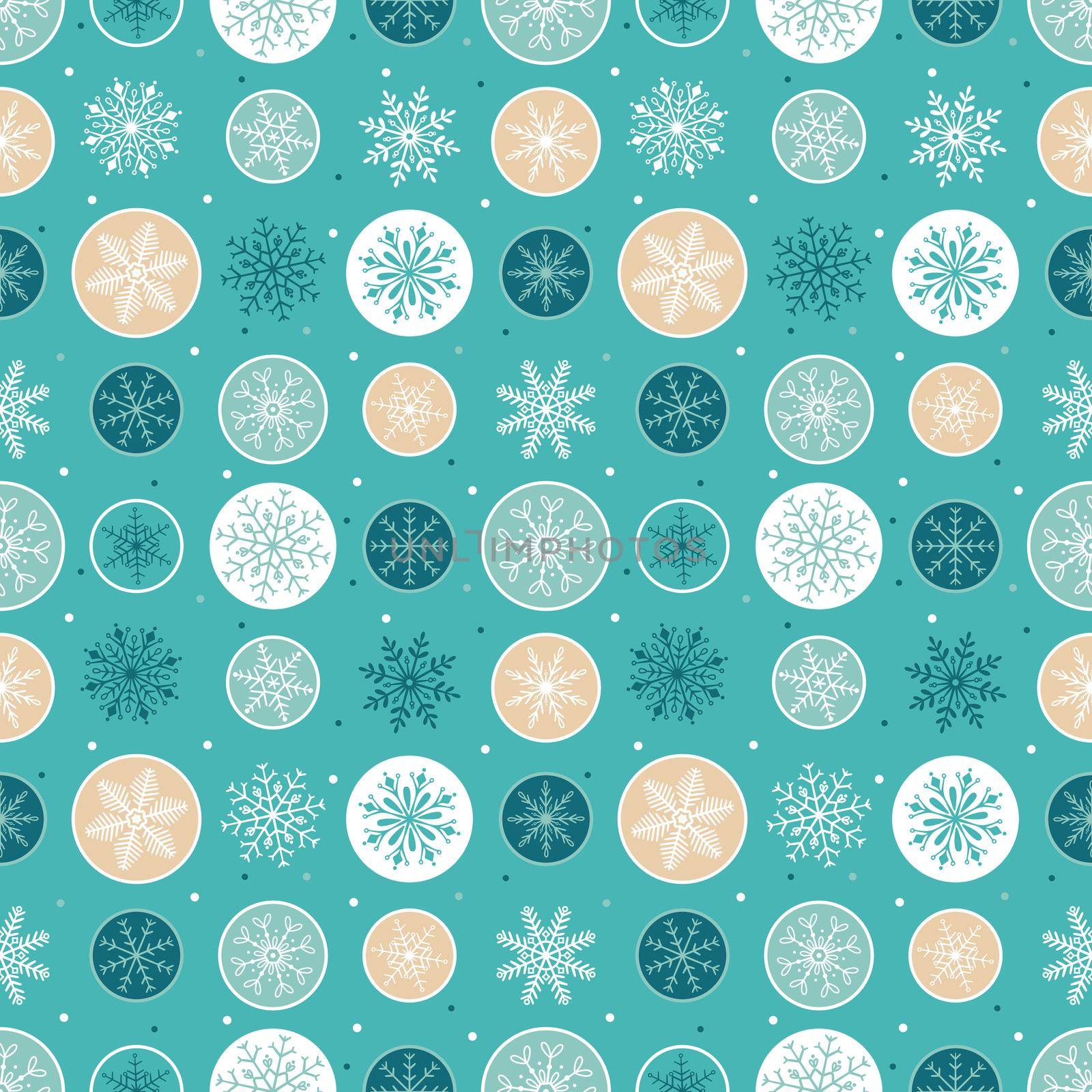 Seamless winter pattern with snowflakes. Vector illustration