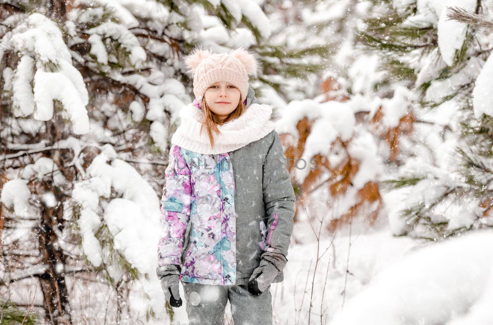 Preteen girl in winter by tan4ikk1