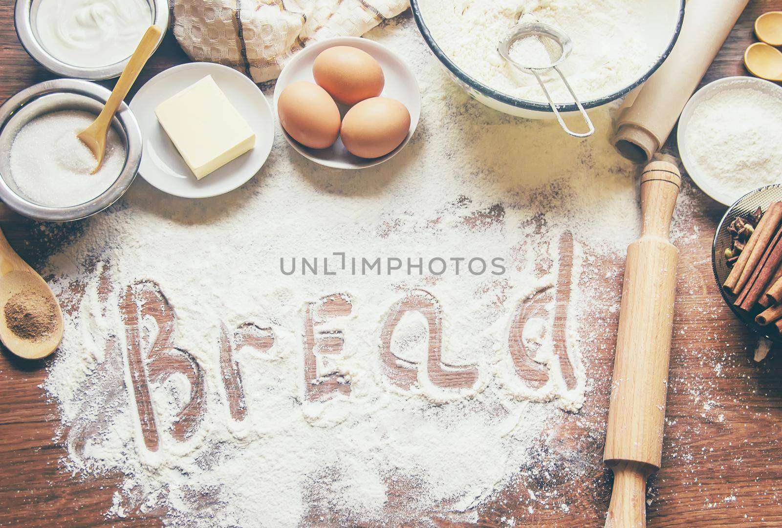 Pastry, cakes, cook their own hands. Selective focus. Food.