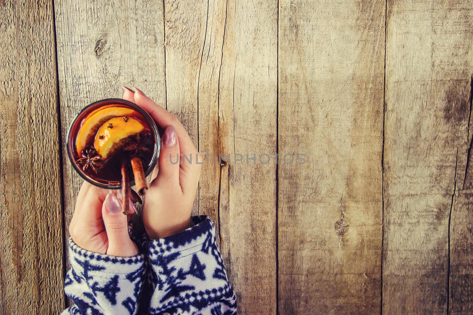 Mulled wine. Selective focus. Food and drink. christmas.