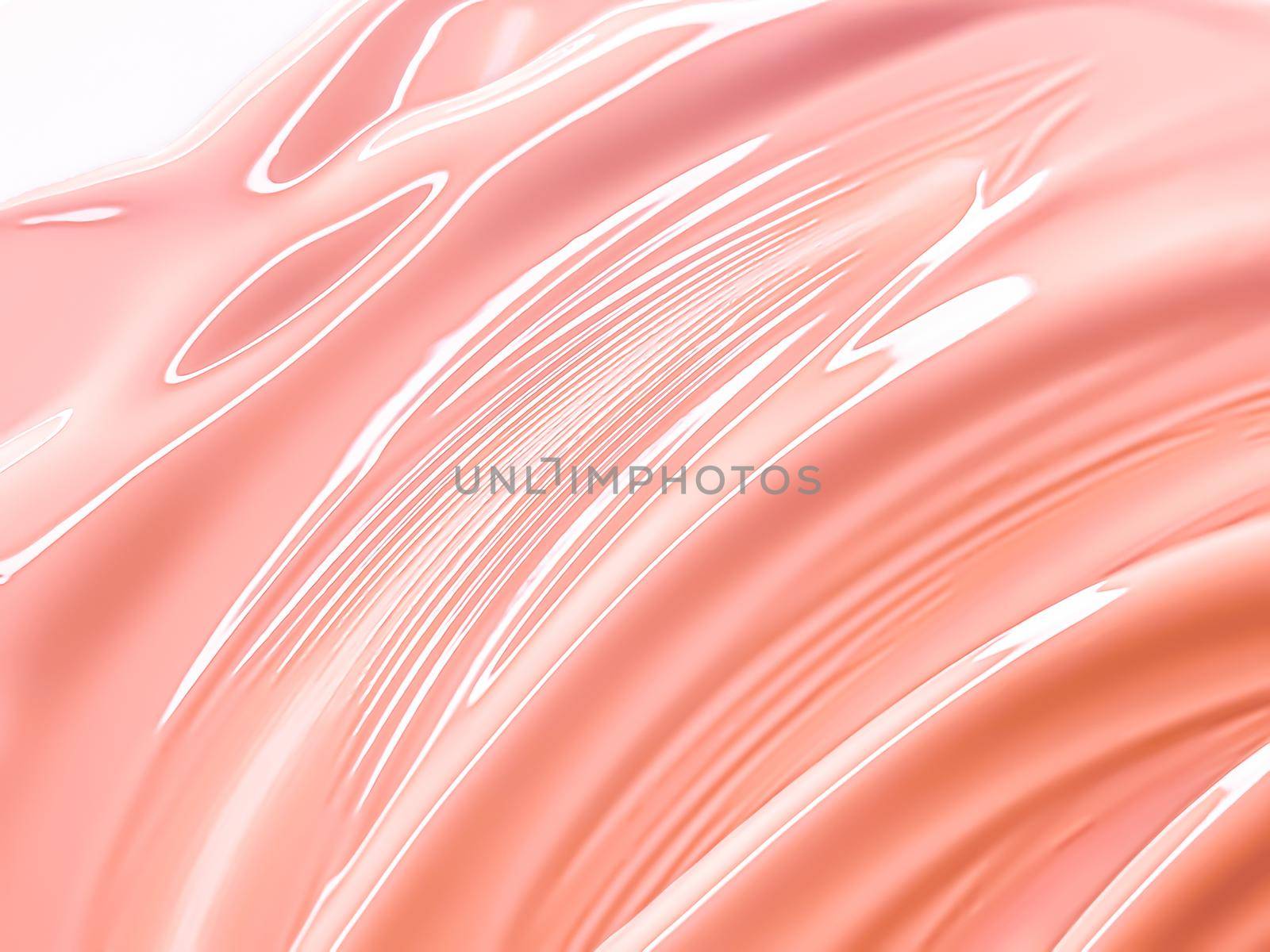 Glossy coral cosmetic texture as beauty make-up product background, skincare cosmetics and luxury makeup brand design concept