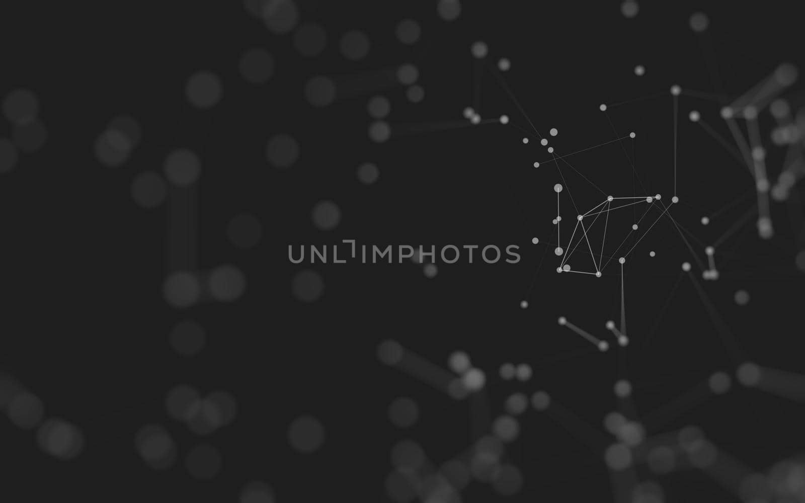 Abstract background. Molecules technology with polygonal shapes, connecting dots and lines. Connection structure. Big data visualization.  by teerawit