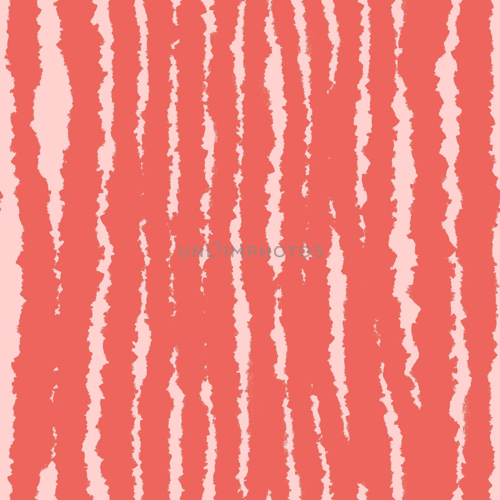 Hand drawn seamless pattern with stripes lines geometric abstract shapes in red orange yellow colors. Mid century modern background for fabric print wallpaper wrapping paper. Contemporary trendy fluid design. by Lagmar