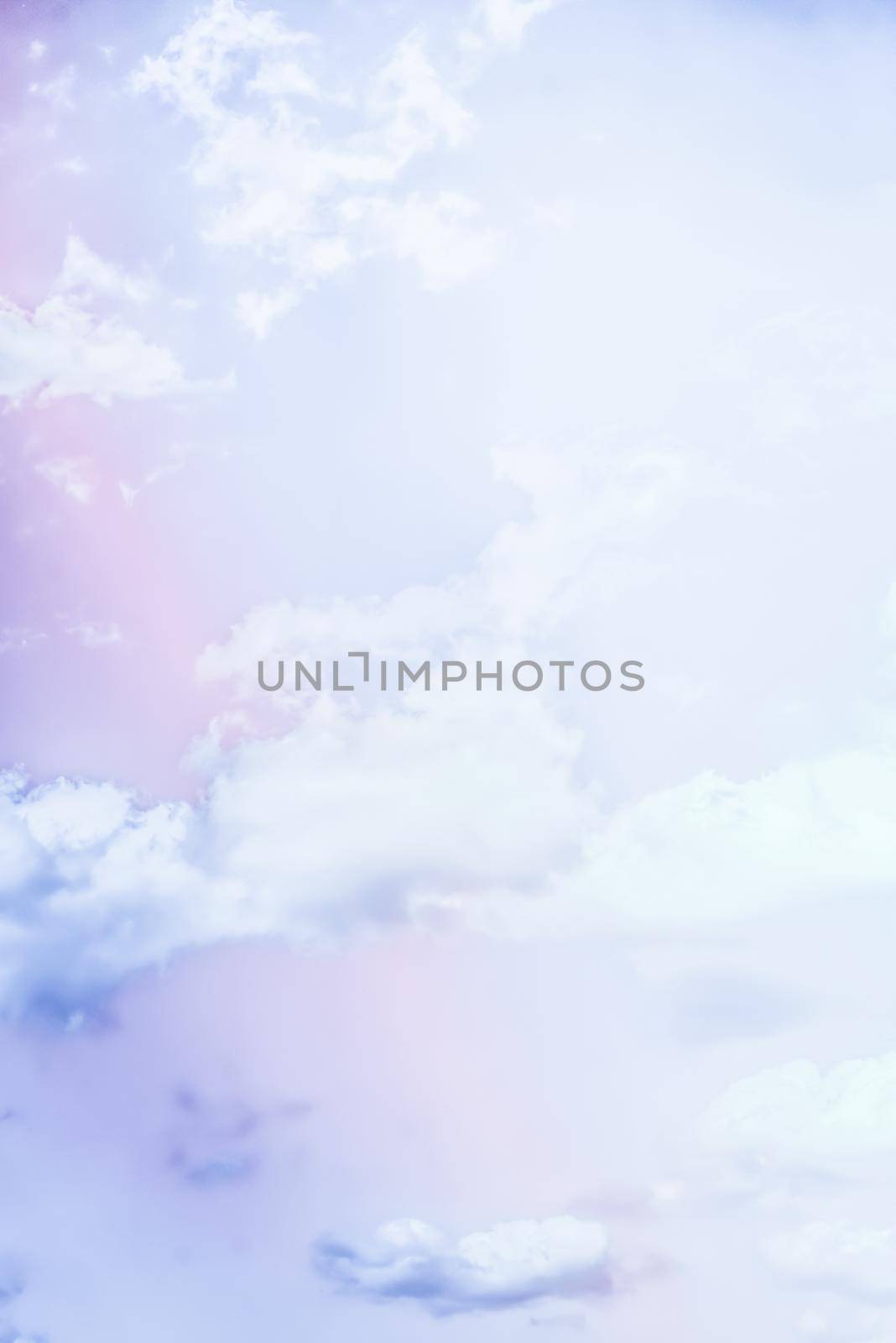 Dreamy surreal sky as abstract art, fantasy pastel colours background for modern design by Anneleven