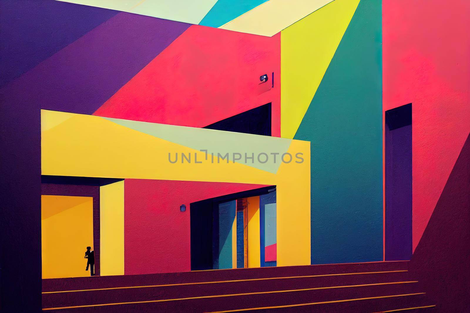 Colorful Entrance. High quality illustration