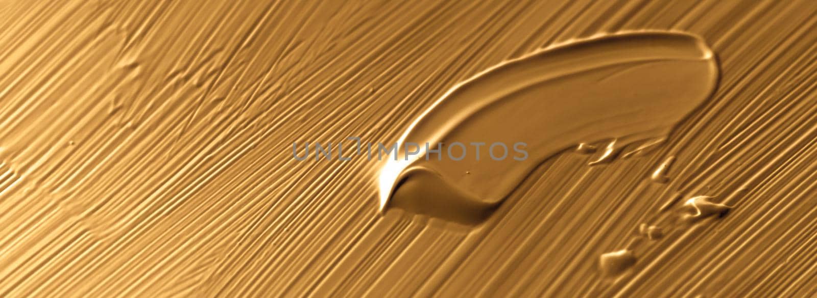 Art, branding and makeup concept - Cosmetics abstract texture background, golden acrylic paint brush stroke, textured cream product as make-up backdrop for luxury beauty brand, holiday banner design