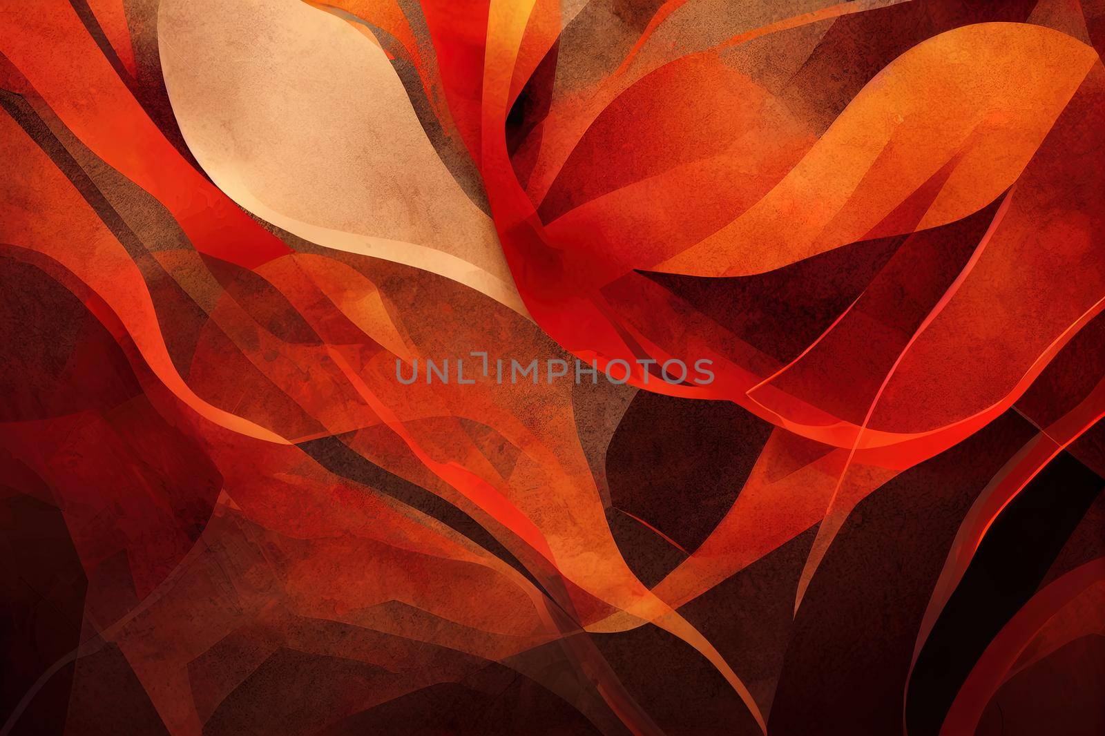 Orange red fire gradient abstract background. Texture orange red hot background and dark red vignette border degrade paint brilliant backdrop illustration digital autumnal tones, Halloween background.. High quality illustration