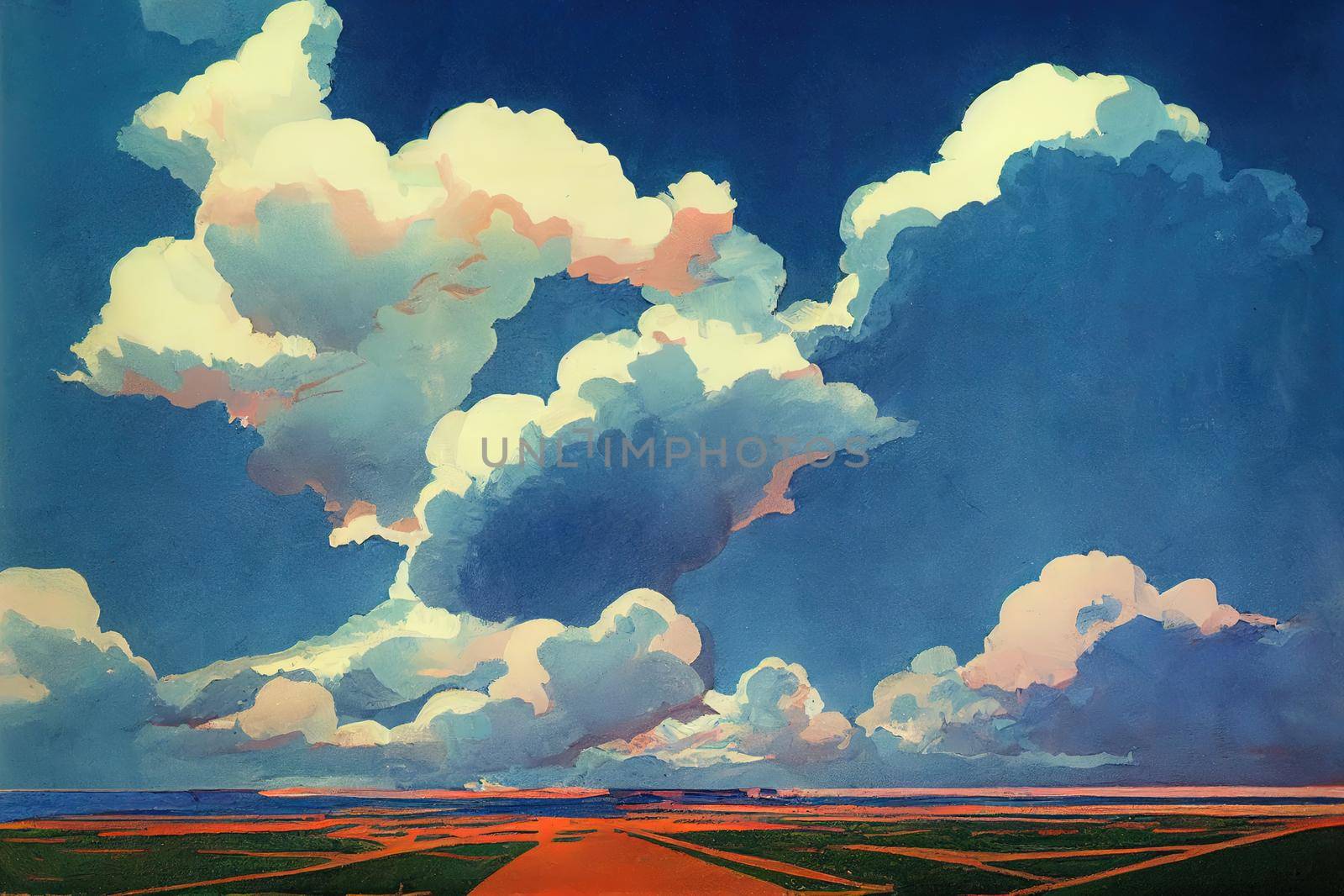 Blue sky.. High quality illustration