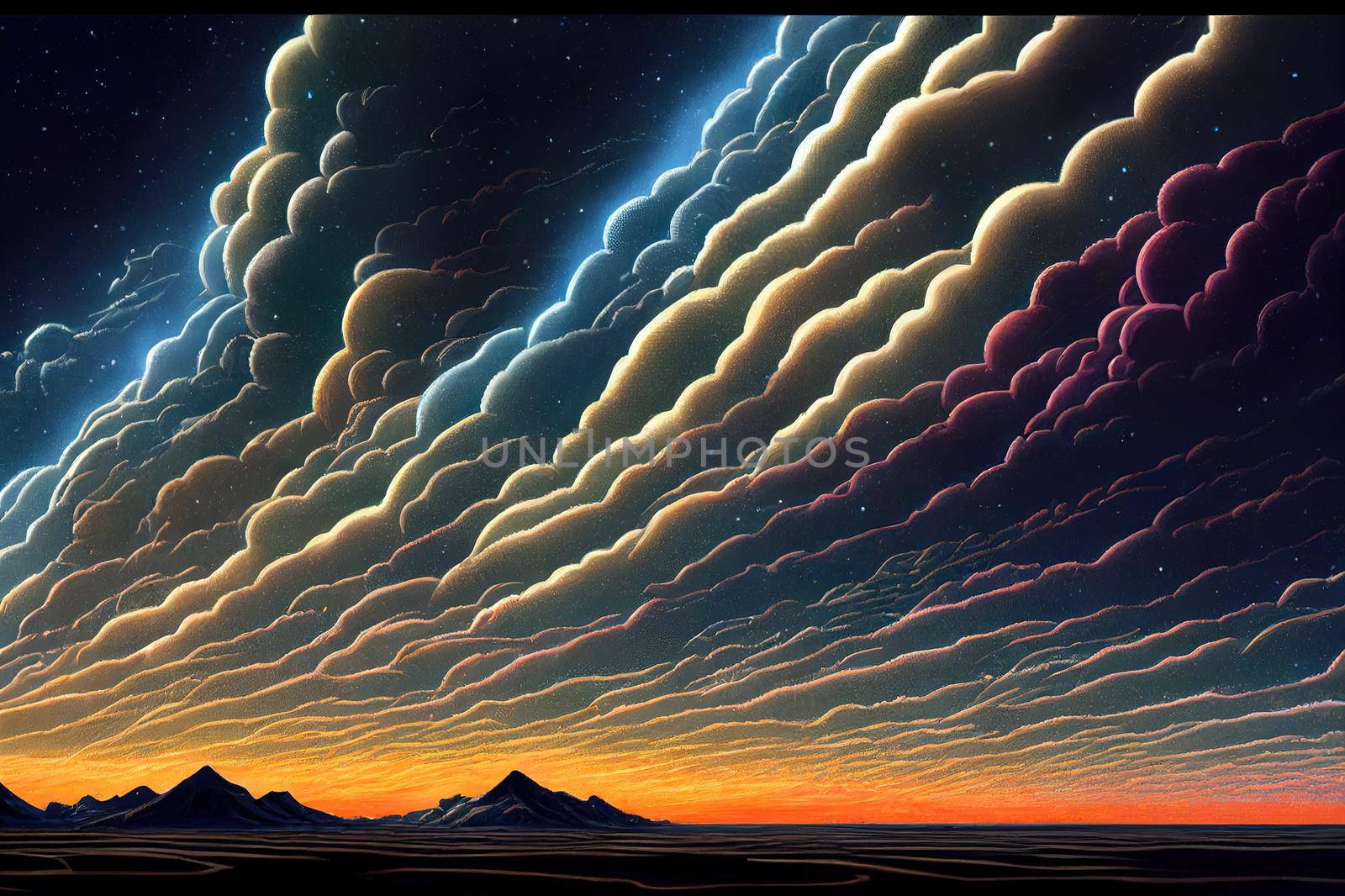 The divine sky. High quality illustration