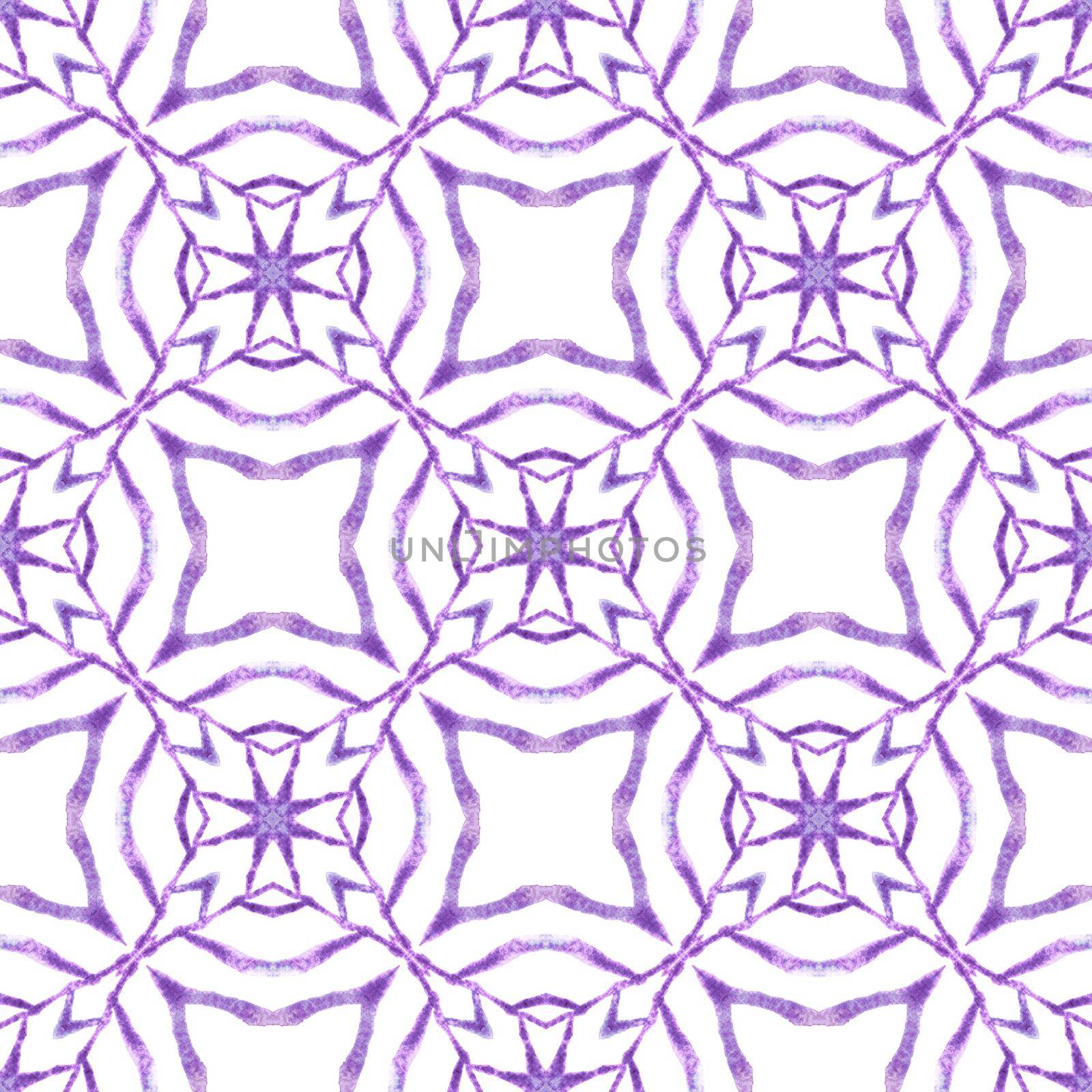 Medallion seamless pattern. Purple excellent boho by beginagain