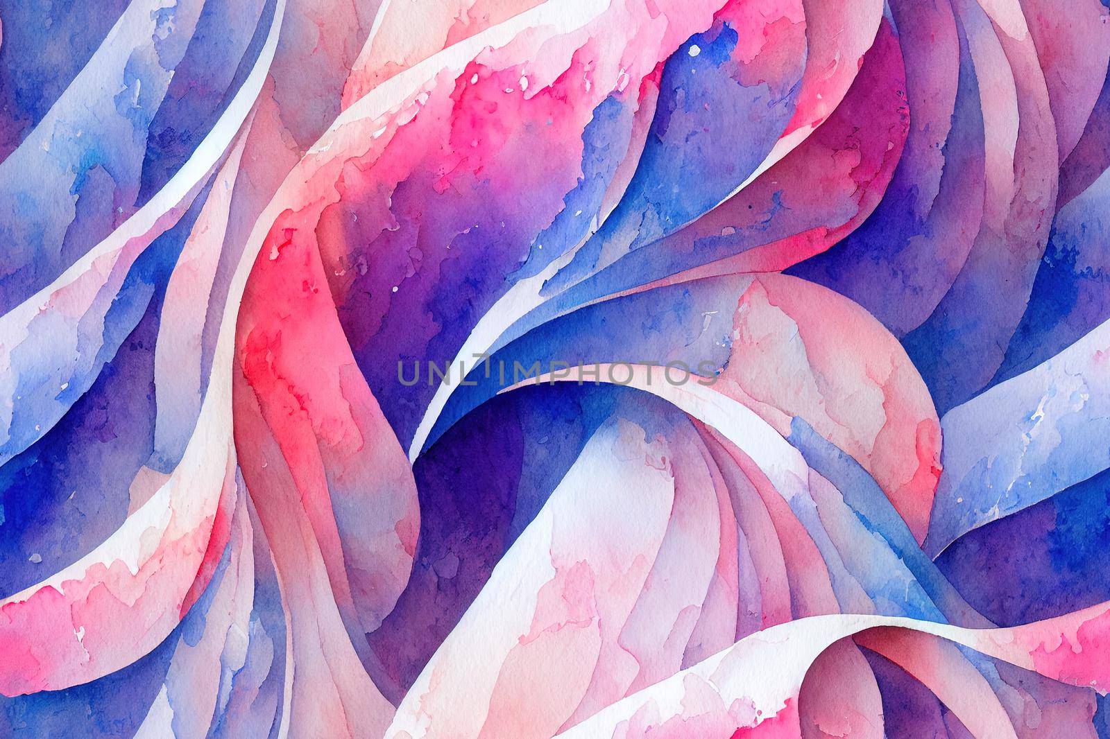 Seamless repeat pattern watercolor painting by 2ragon