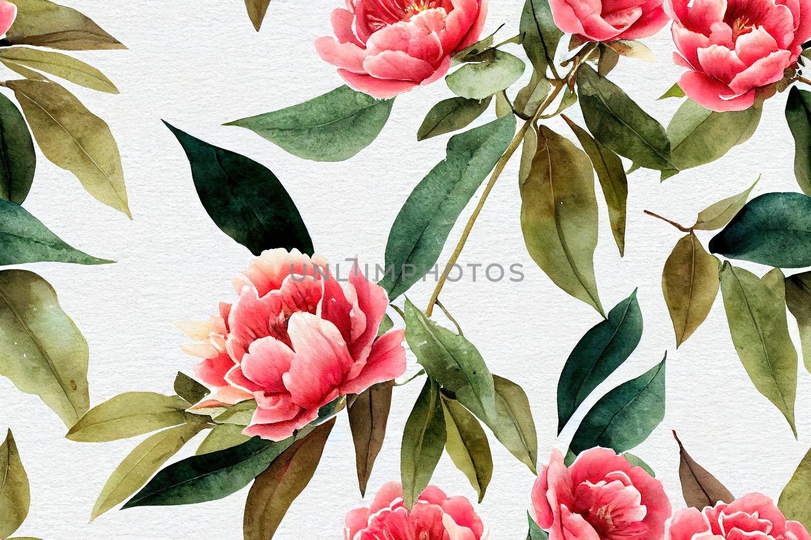Watercolor Autumn flora. A bouquet of autumn flowers. Roses, peonies, leaves, buds. Vintage wedding bouquet. Watercolor botanical illustration. Sketch. Botanic. Floral border, seamless pattern. High quality illustration