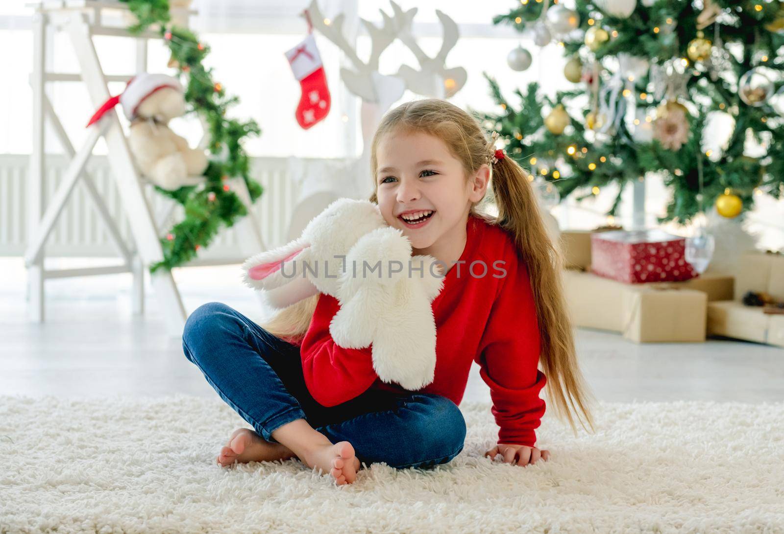 Child girl in Christmas time by tan4ikk1