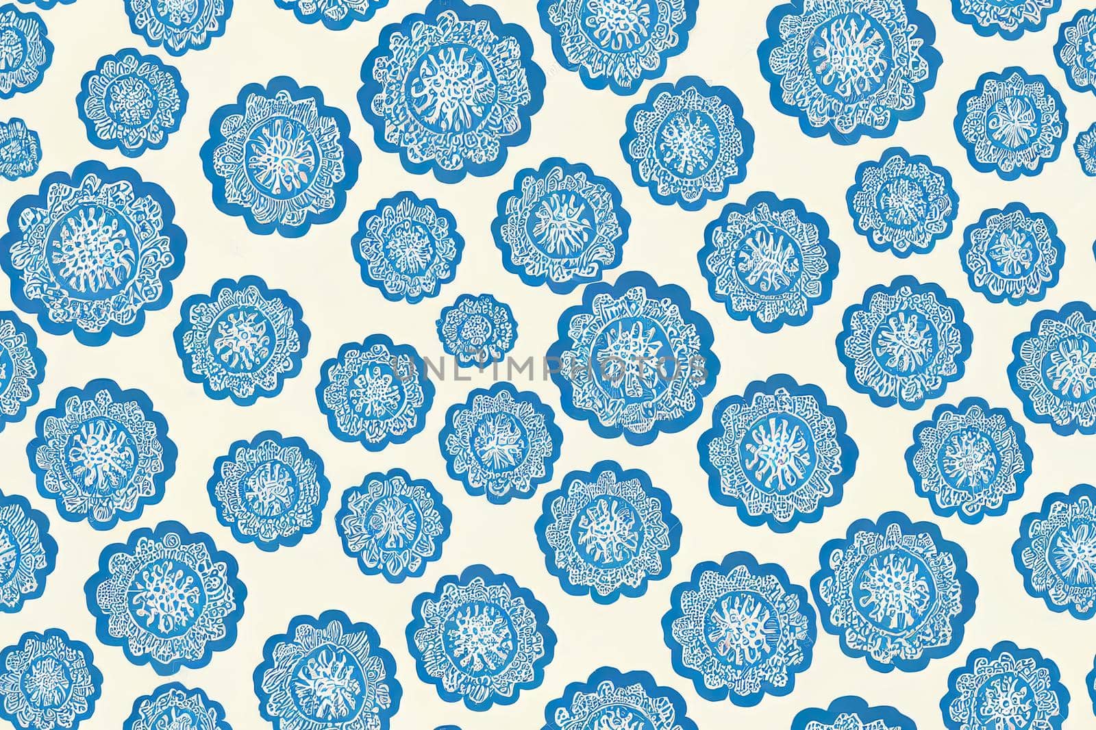 Vintage floral background. Floral pattern with small blue flowers on a ivory white background. Seamless pattern for design and fashion prints. Ditsy style. Stock illustration.. High quality illustration