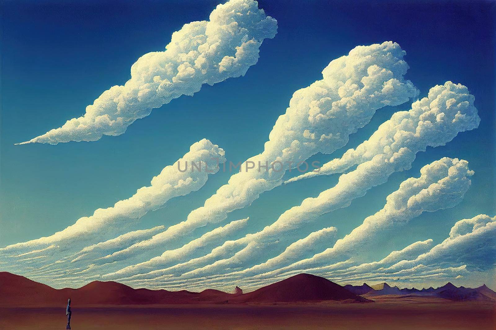 Blue sky with clouds background. High quality illustration