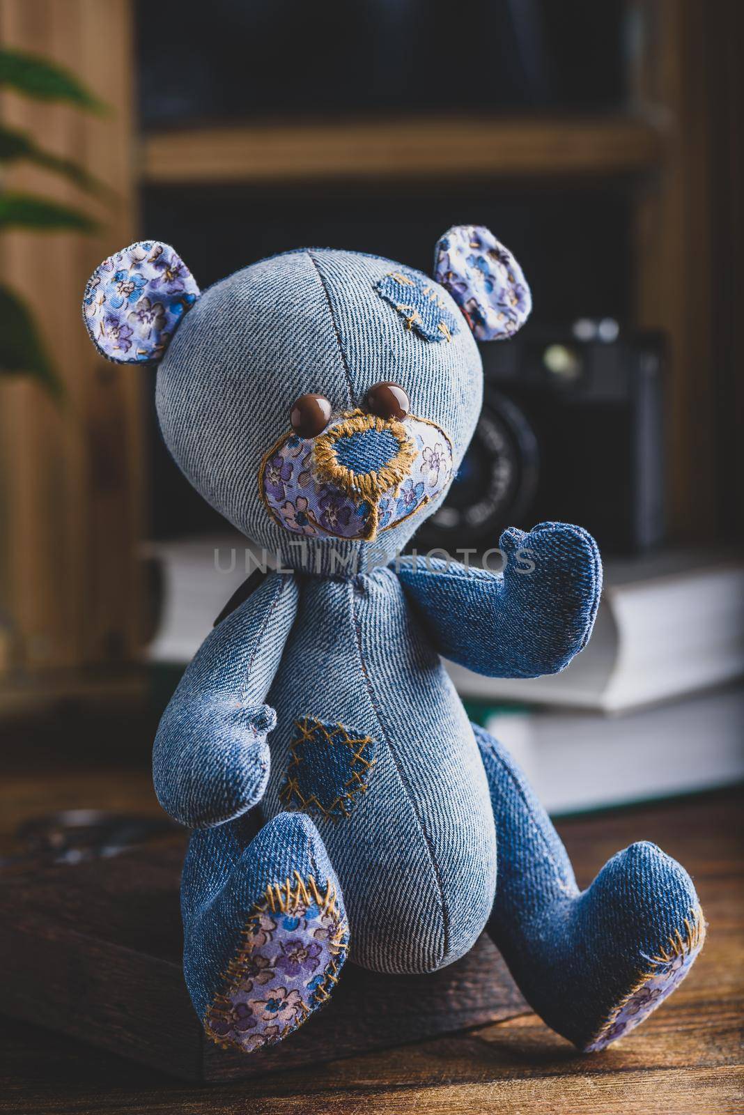 Blue Handmade Bear Toy by Seva_blsv