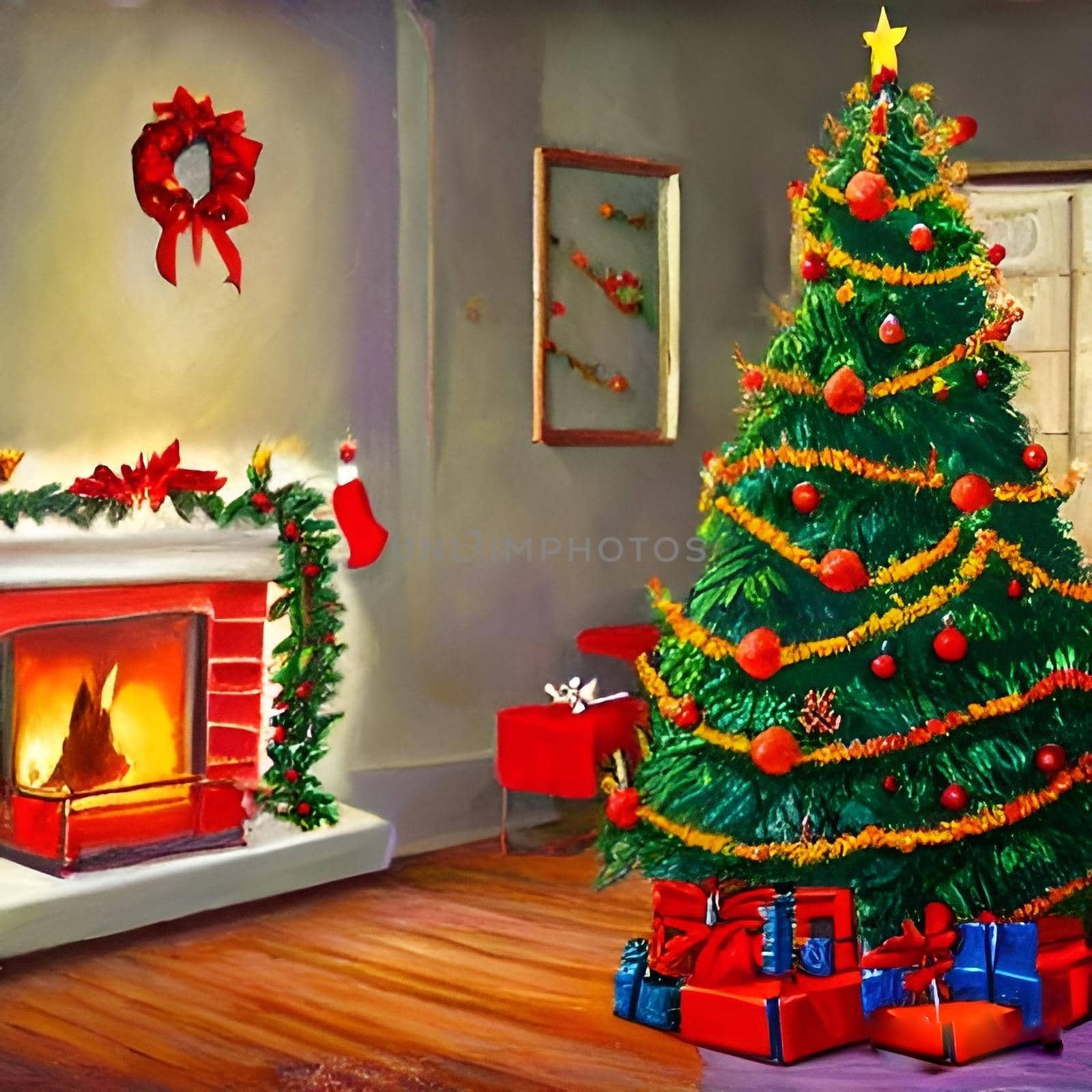 Colorful christmas celebration background with various ornaments fro your christmas greetings card and multimedia content