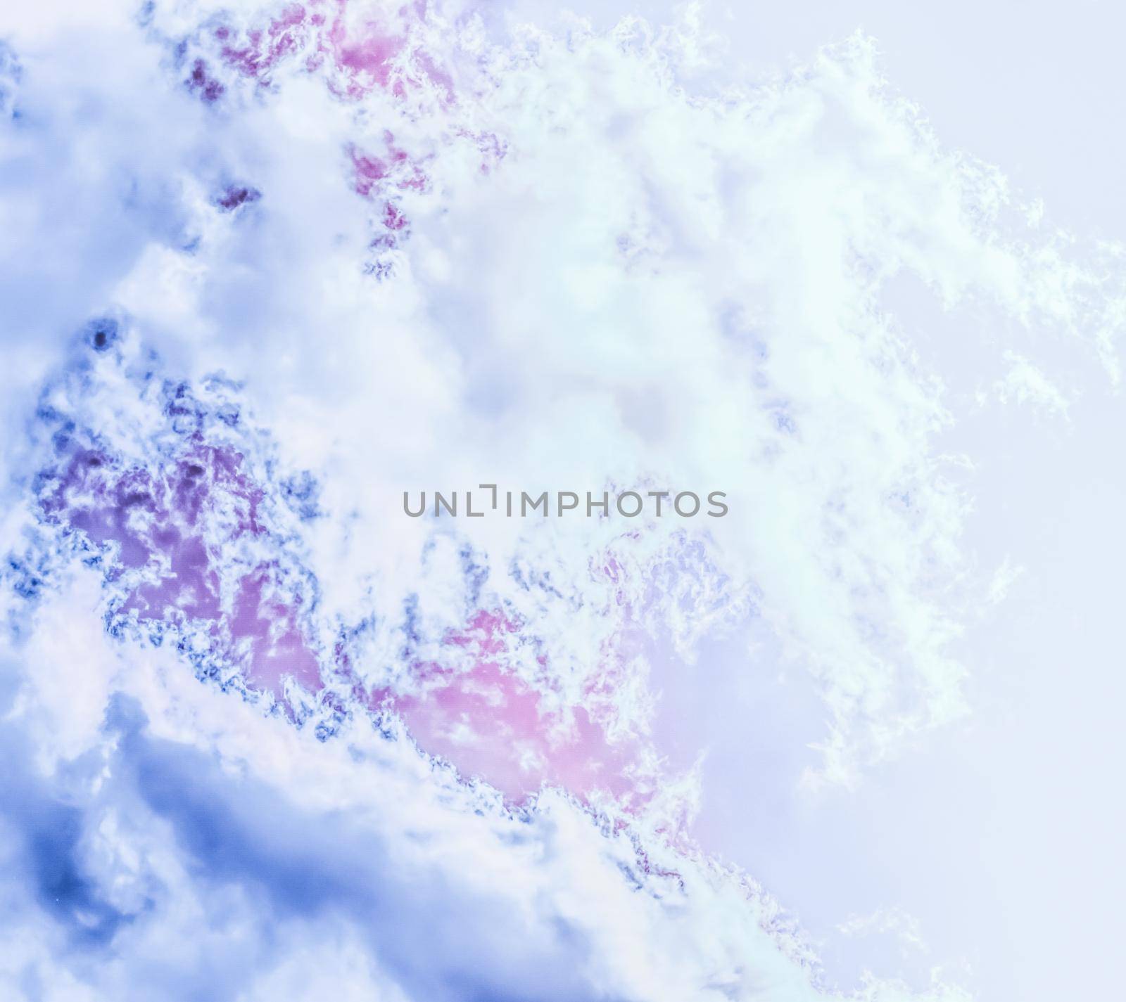 Magical dream, nature backdrop and spiritual holiday concept - Dreamy surreal sky as abstract art, fantasy pastel colours background for modern design