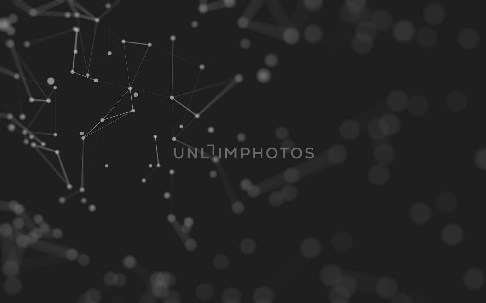 Abstract background. Molecules technology with polygonal shapes, connecting dots and lines. Connection structure. Big data visualization.  by teerawit