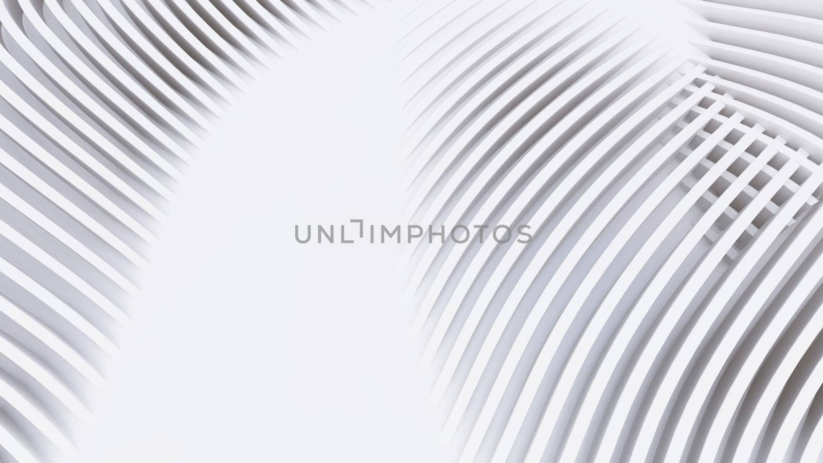 Abstract Curved Shapes. White Circular Background.  by teerawit