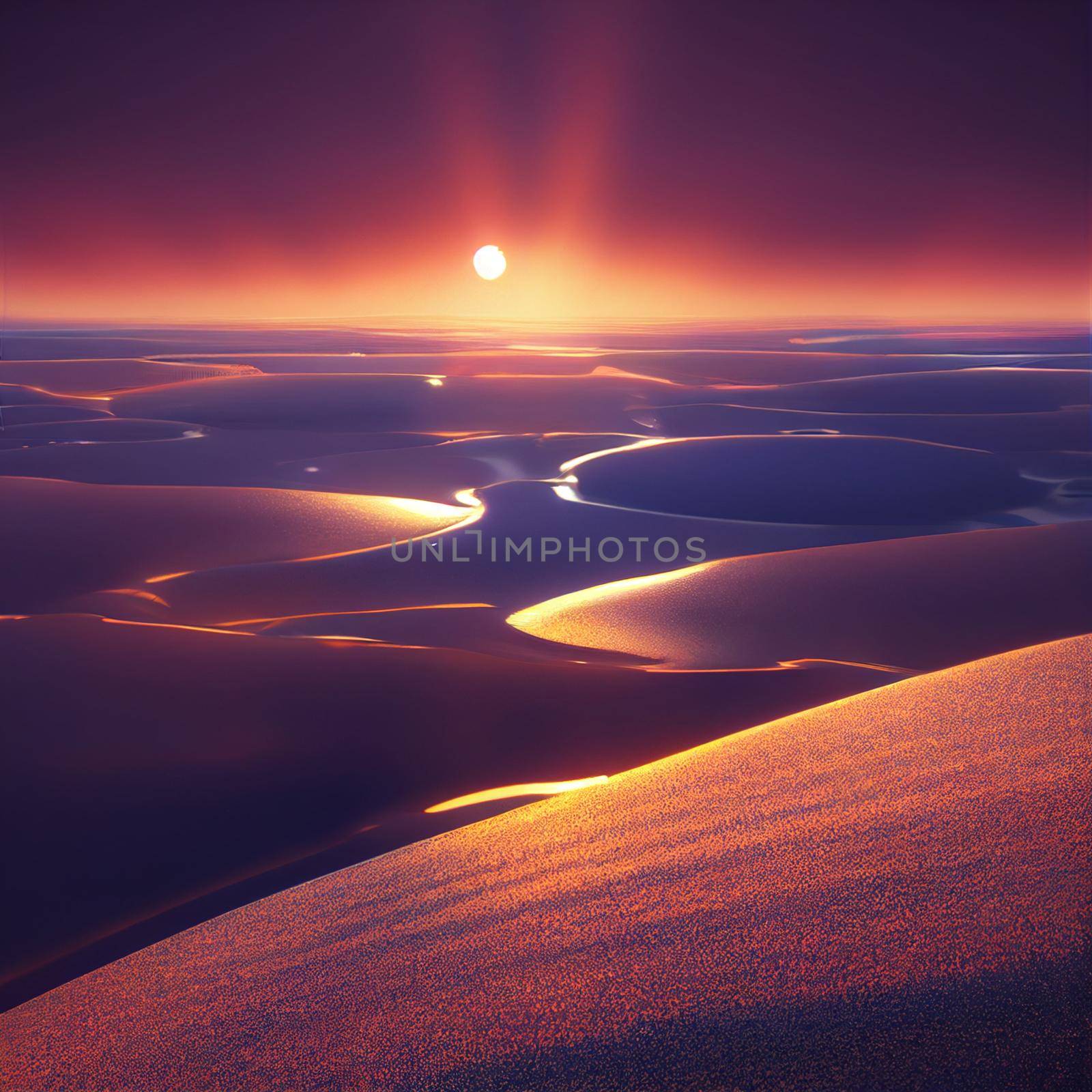 Sunrise in the desert by NeuroSky