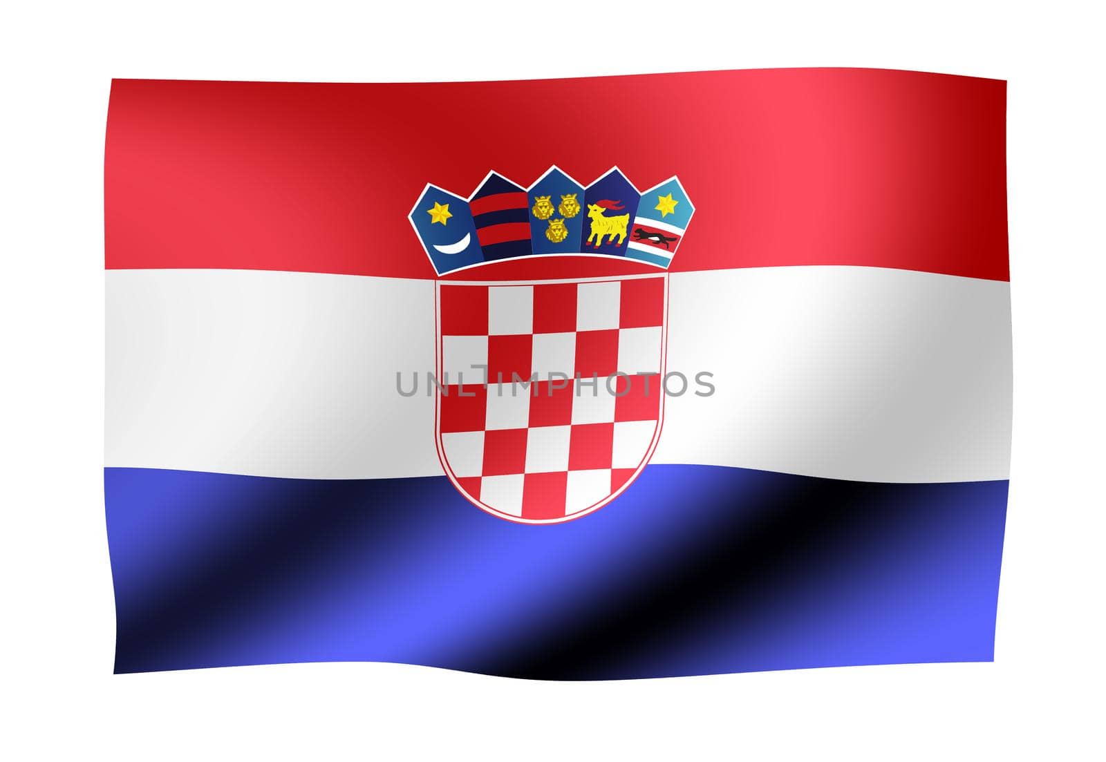 Waving national flag illustration | Croatia by barks