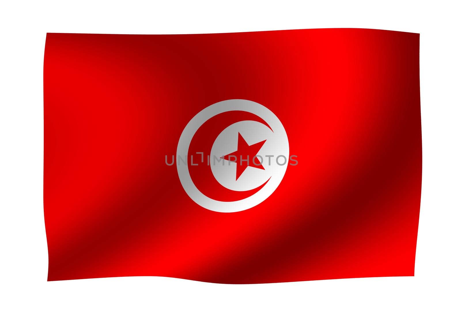 Waving national flag illustration | Tunisia by barks