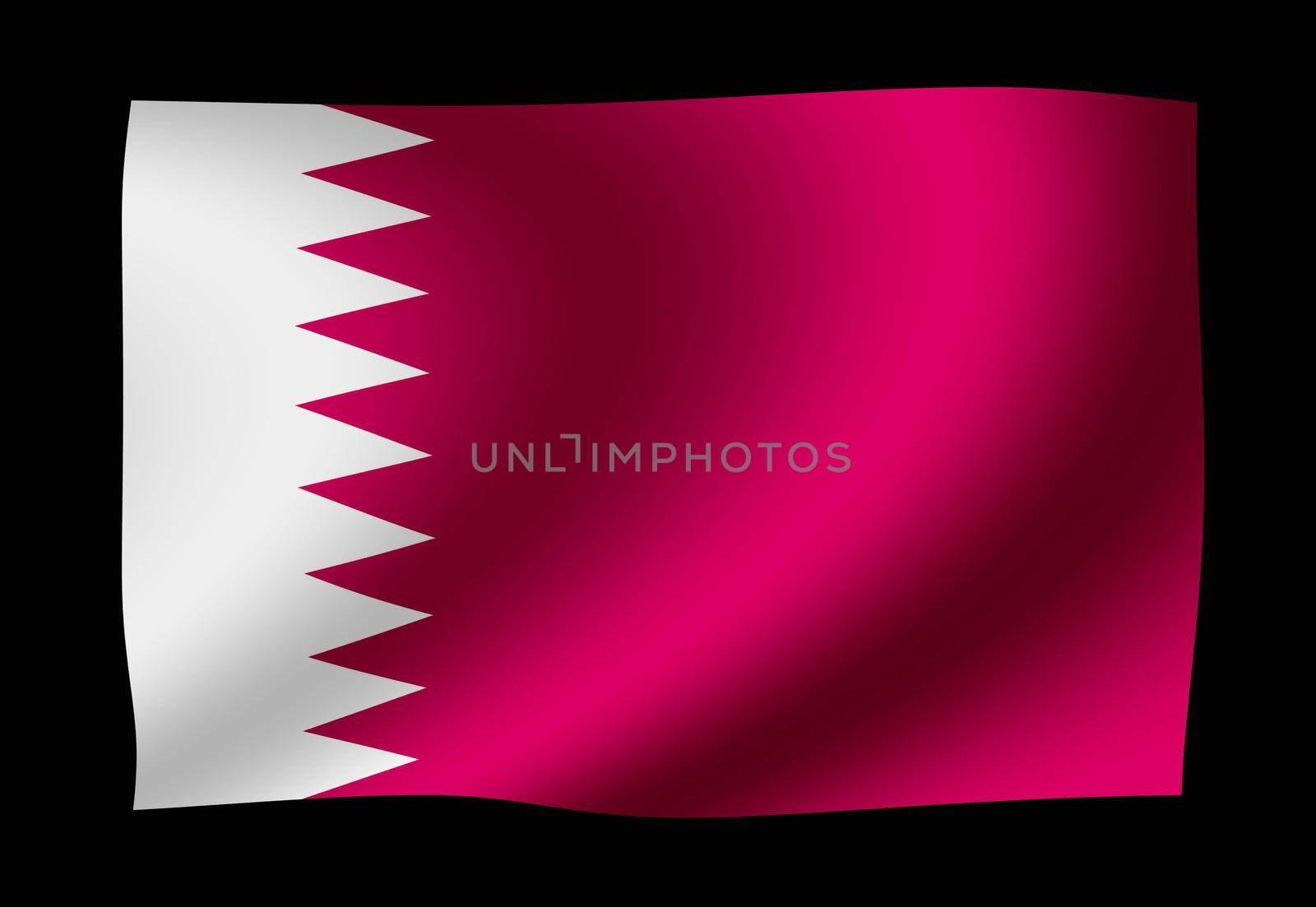 Waving national flag illustration | Qatar by barks