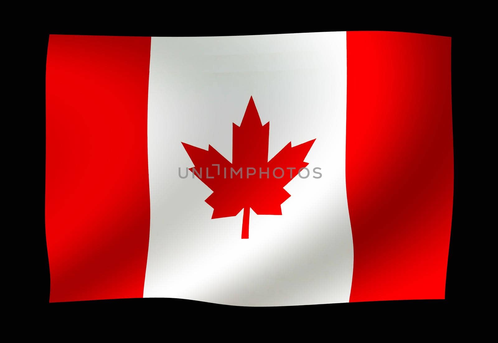 Waving national flag illustration | Canada by barks