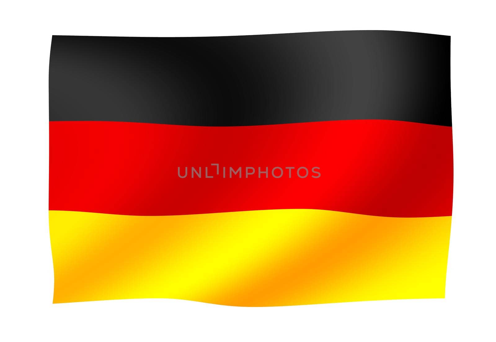 Waving national flag illustration | Germany by barks
