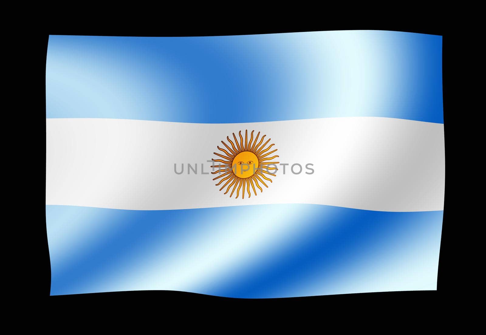 Waving national flag illustration | Argentina by barks