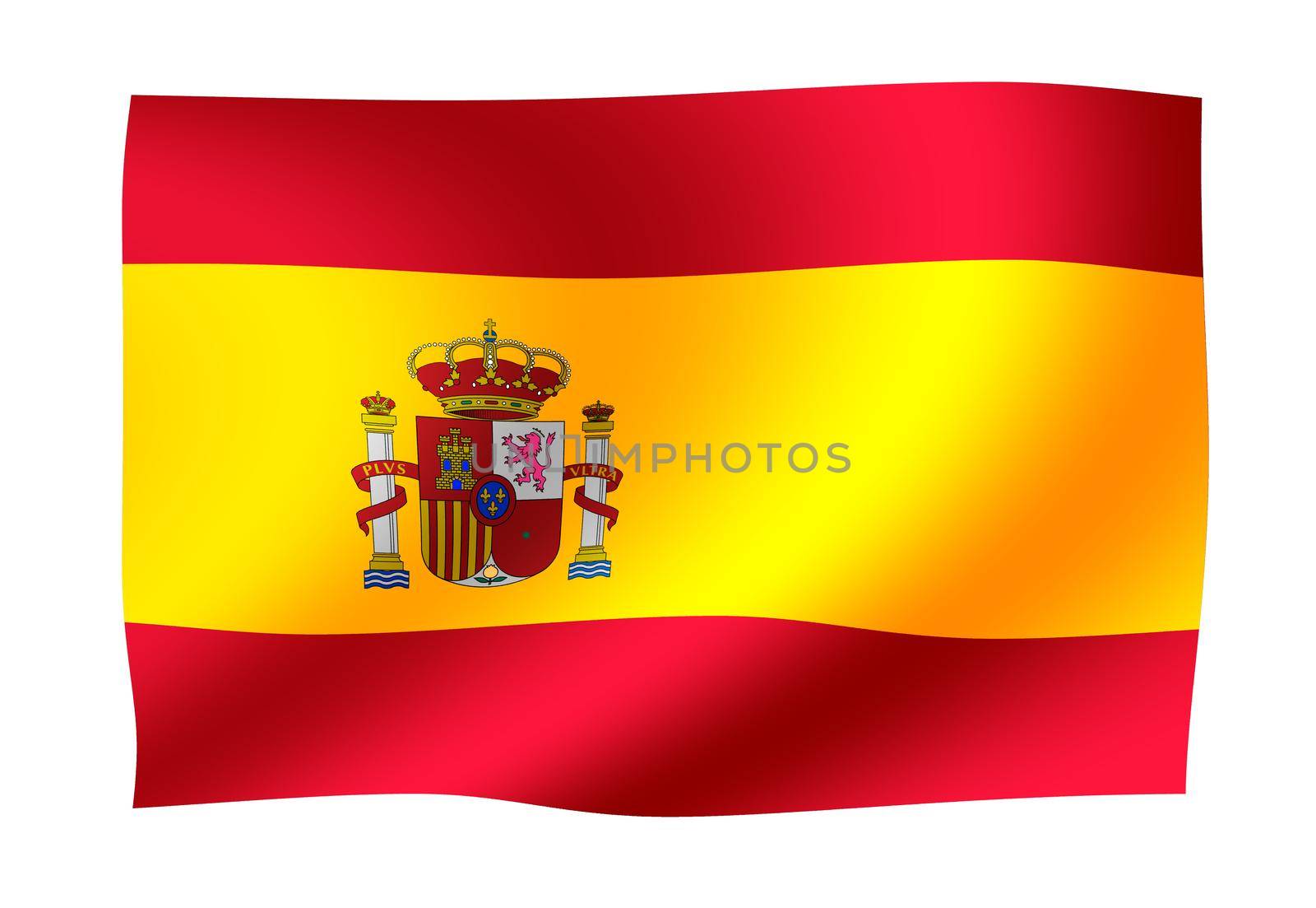 Waving national flag illustration | Spain by barks