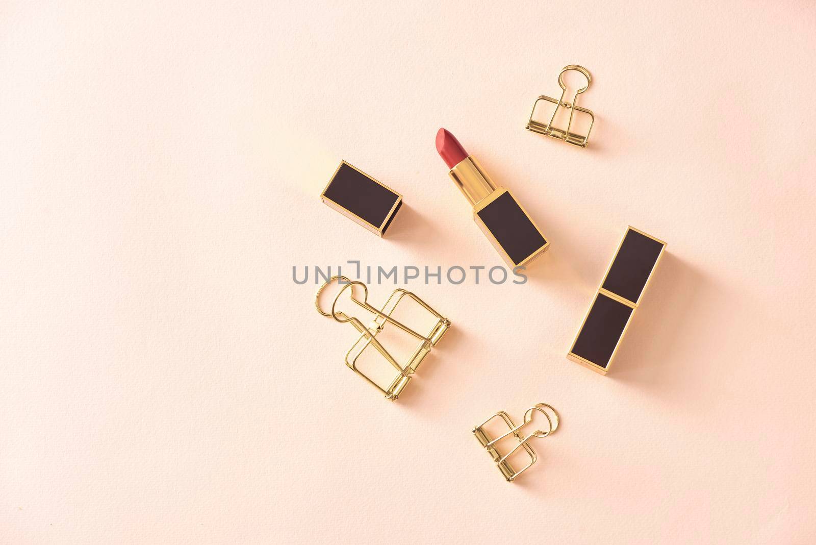 Beautiful luxury modern high end red bold lipstick by makidotvn
