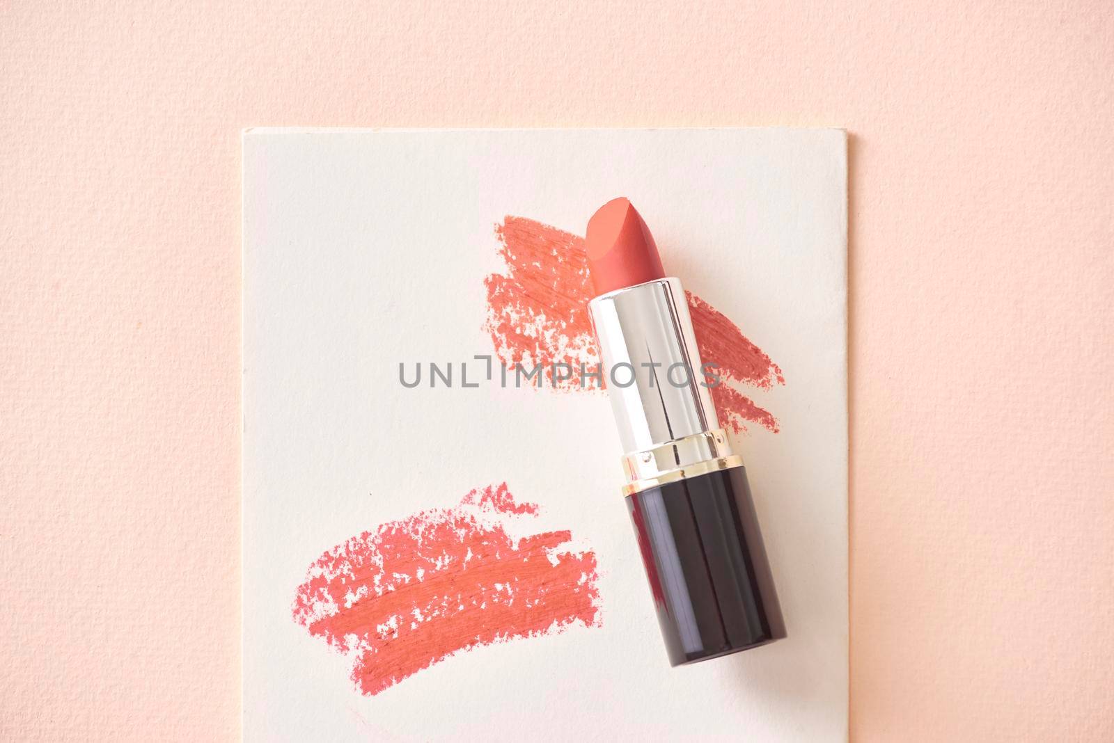 Set of color lipsticks. Lipstick colors. Beauty and cosmetics background.Fashion lipstick. by makidotvn