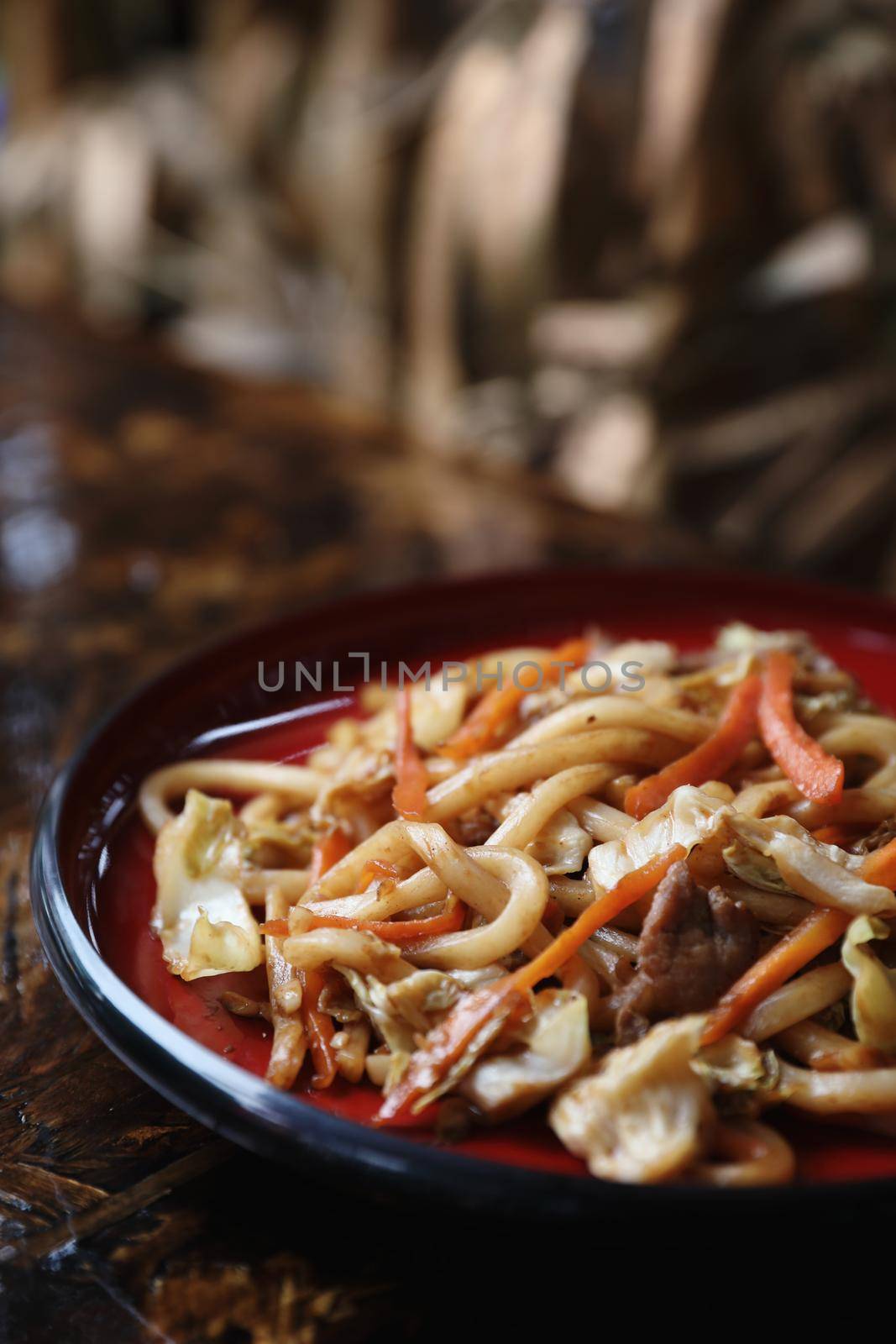 Japanese food fried noodles Yakisoba  by piyato