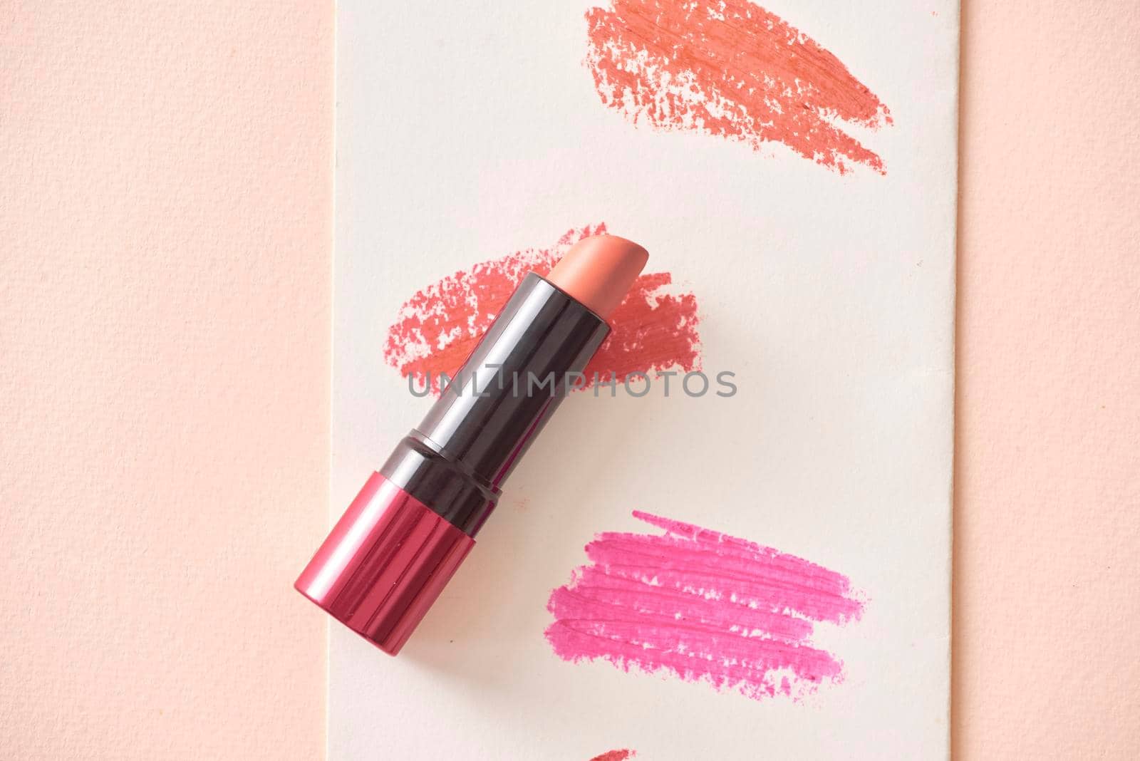 Set of color lipsticks. Lipstick colors. Beauty and cosmetics background.Fashion lipstick.