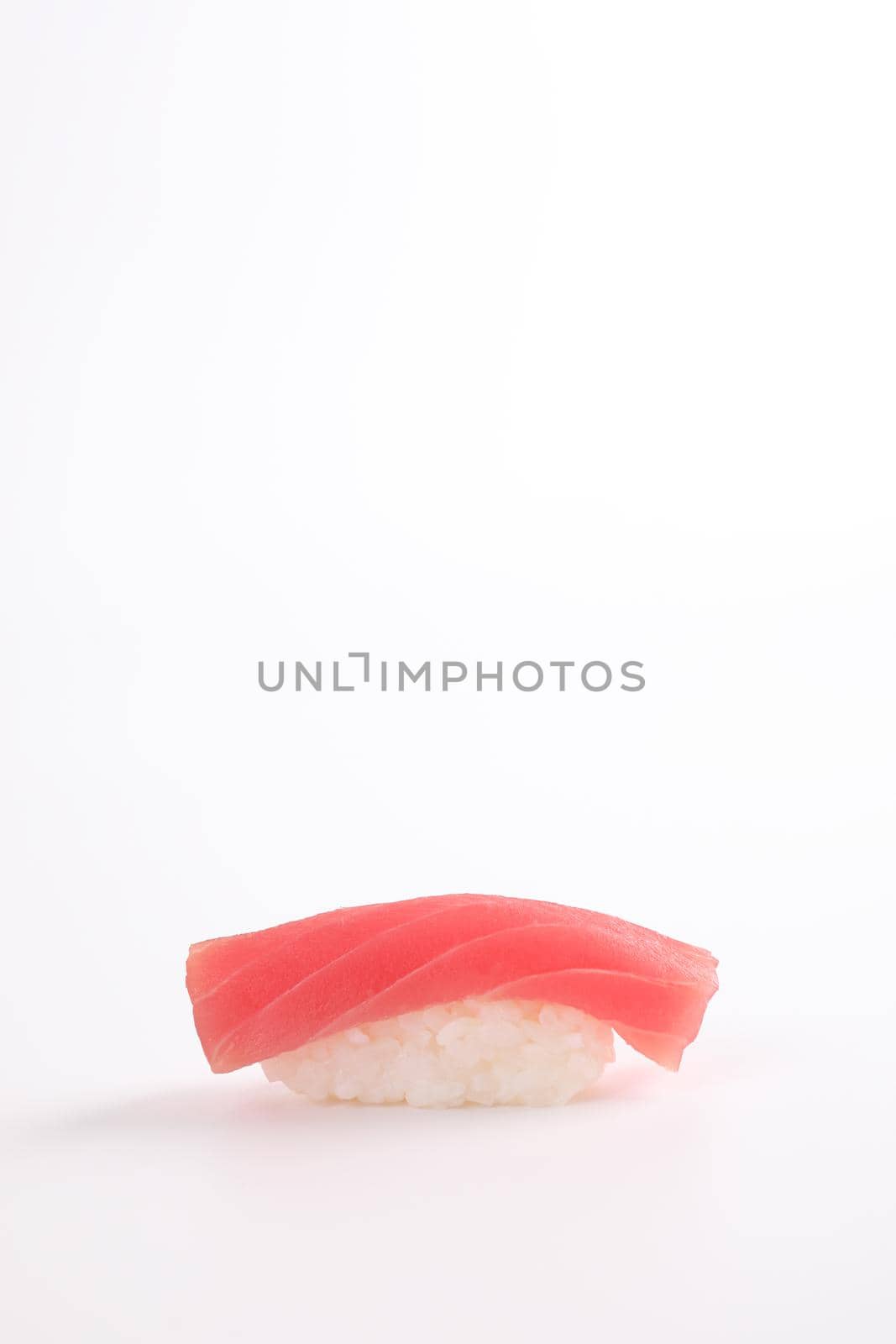 Tuna sushi , Japanese food isolated in white background by piyato